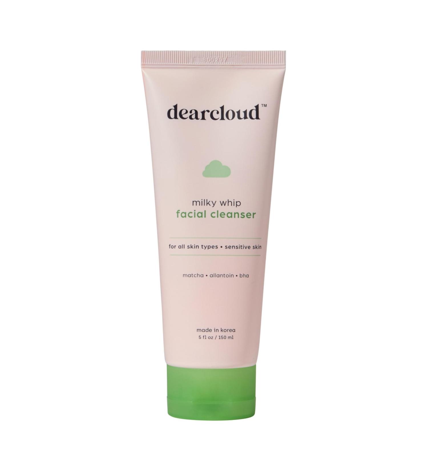 dearcloud Milky Whip Matcha Facial Cleanser Korean Face Wash with BHA Allantoin and Matcha Green Tea (5 fl oz) - Buy Online on GoSupps.com