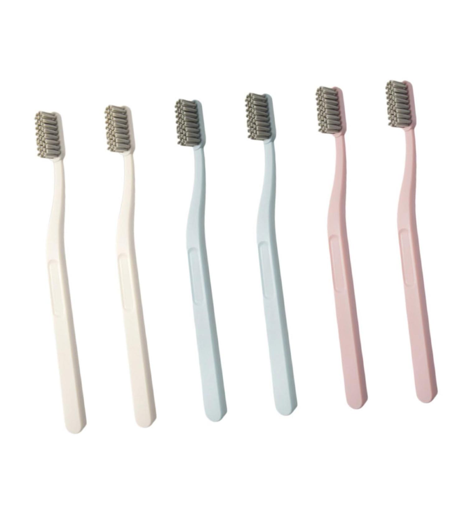 CLISPEED 6pcs Adult Stiff Charcoal Toothbrushes - Enhanced Oral Care & Cleaning - Buy Online on GoSupps.com