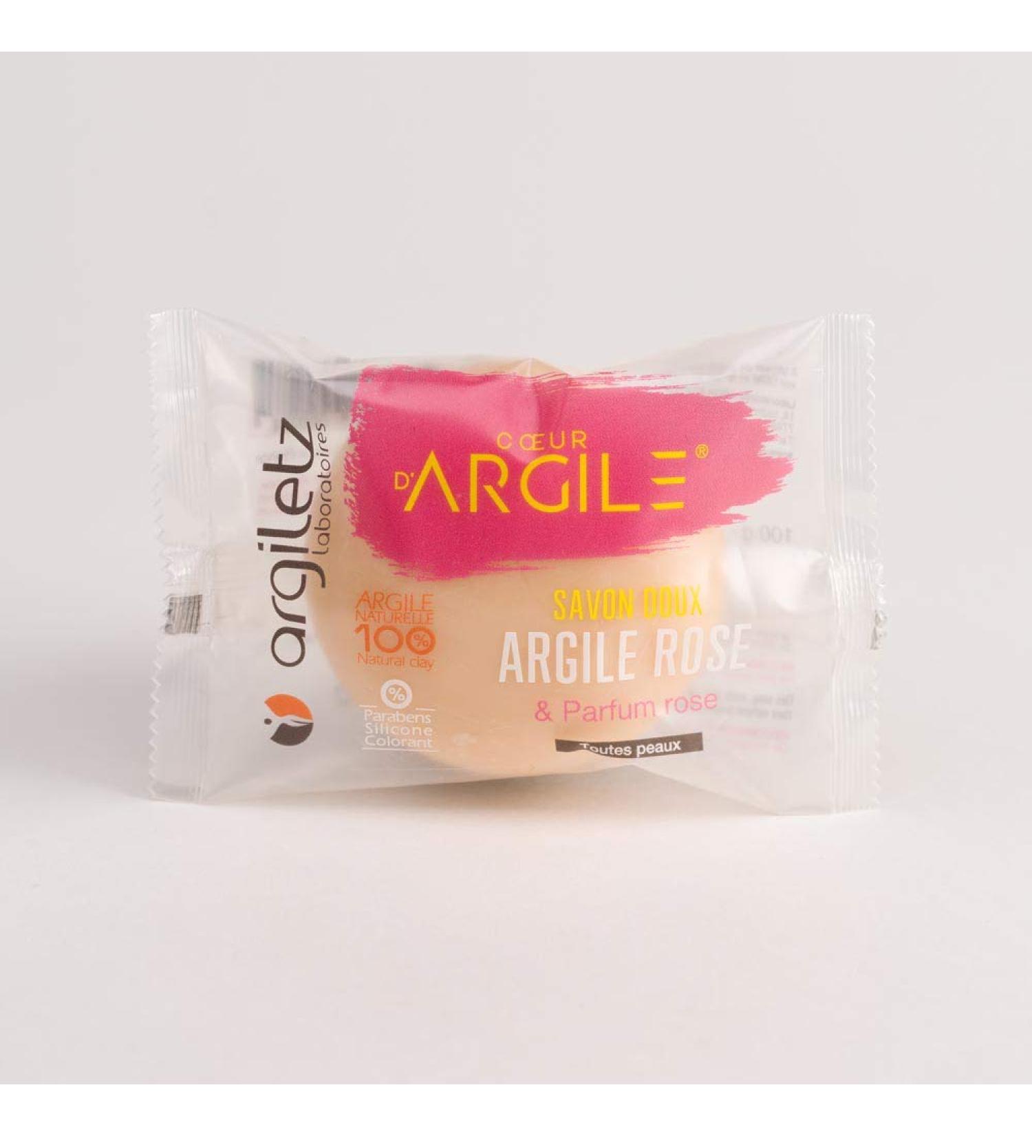 ARCILIA ARGILETZ Set of 2 soaps 100g pink clay and rose fragrance distributed by ARCILA