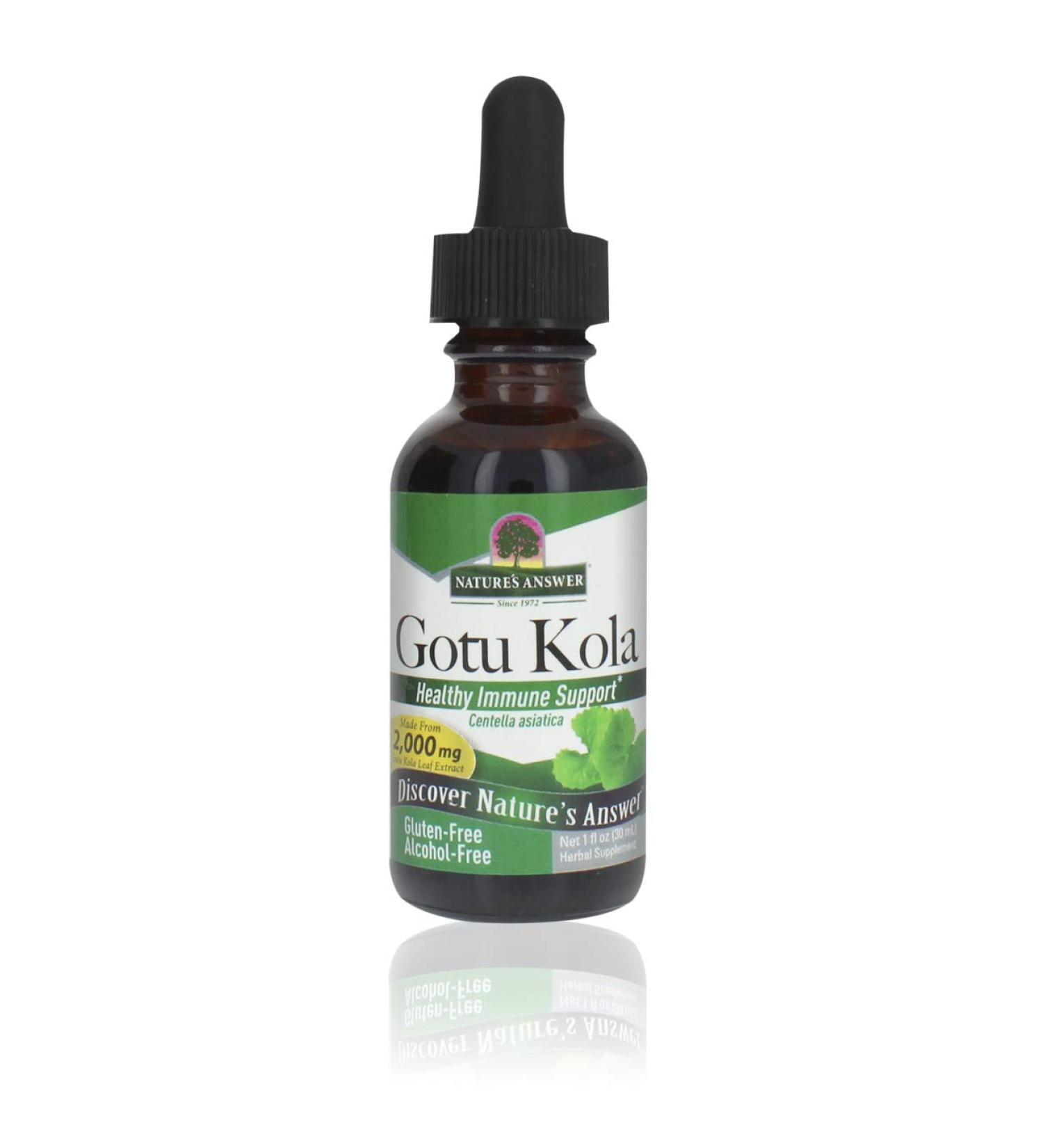 Nature's Answer Gotu Kola Herb Extract - 1oz, Alcohol-Free - Buy Online on GoSupps.com