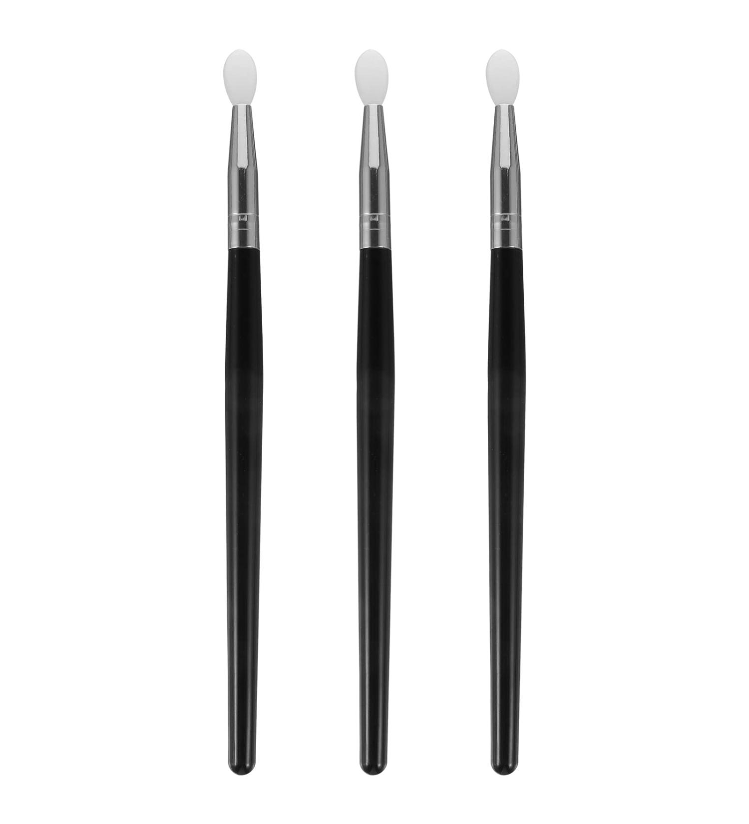 FRCOLOR Silicone Eyeshadow Brush Professional Silicone Lipstick Applicator Lip Makeup Brush Set for Applying Cream 3pcs 14.5x0.5cm Black 1 - Buy Online on GoSupps.com