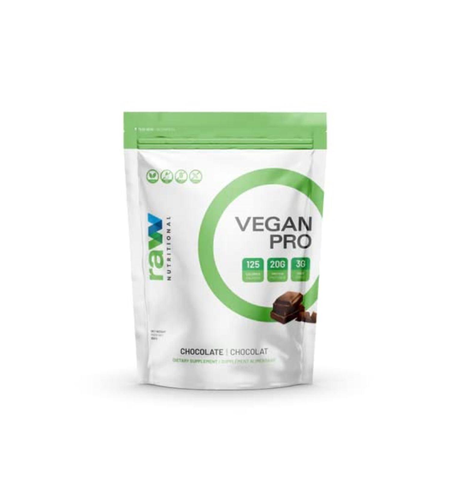 Raw Nutritional Vegan Pro Organic Plant Based Protein Powder | No Artificial Sweeteners | Non-GMO | Gluten-free | 20g Pea Protein Per Serving | 2LB (Chocolate) Chocolate 908.00 g (Pack of 1) - Buy Online on GoSupps.com