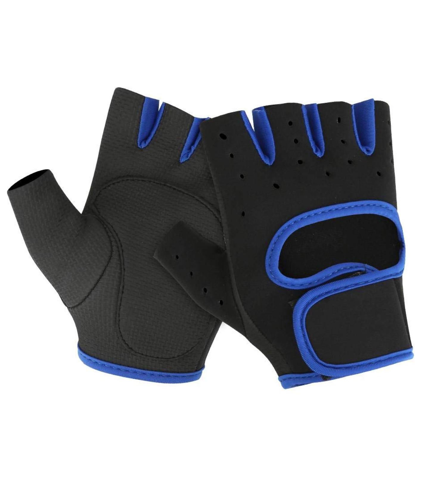 Demeras Unisex Outdoor Weight Lifting Gloves - Anti-Slip Breathable Fitness Gloves for Cycling and Sports Protection (Blue Black M) - Buy Online on GoSupps.com