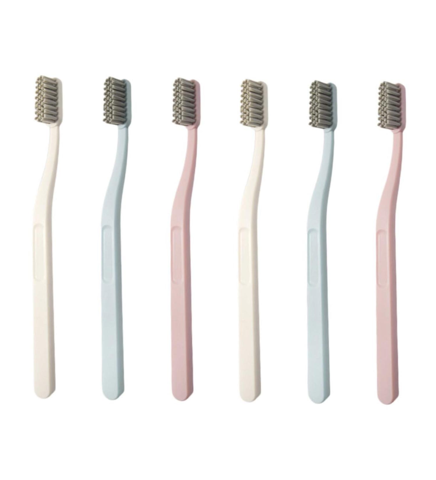 Ultechnovo 6ST Eco-Friendly Stiff Brush Toothbrushes | Sustainable Dental Care Tools | Frosted Cleaning Brushes for Adults - Buy Online on GoSupps.com