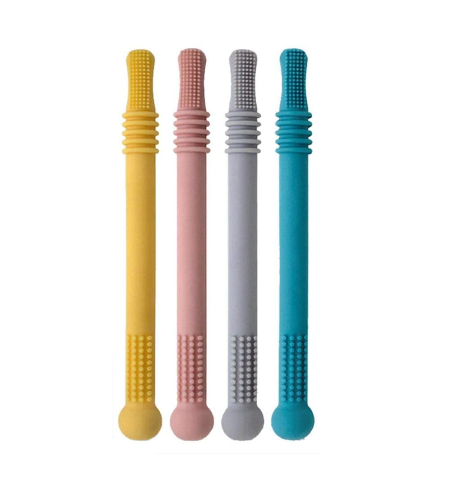 4 High Bite Ring Tubes & Sensory Cubes for Teething Babies | Safe & Soft Textures for Infants | Molar Rods for 0+ Months - Buy Online on GoSupps.com