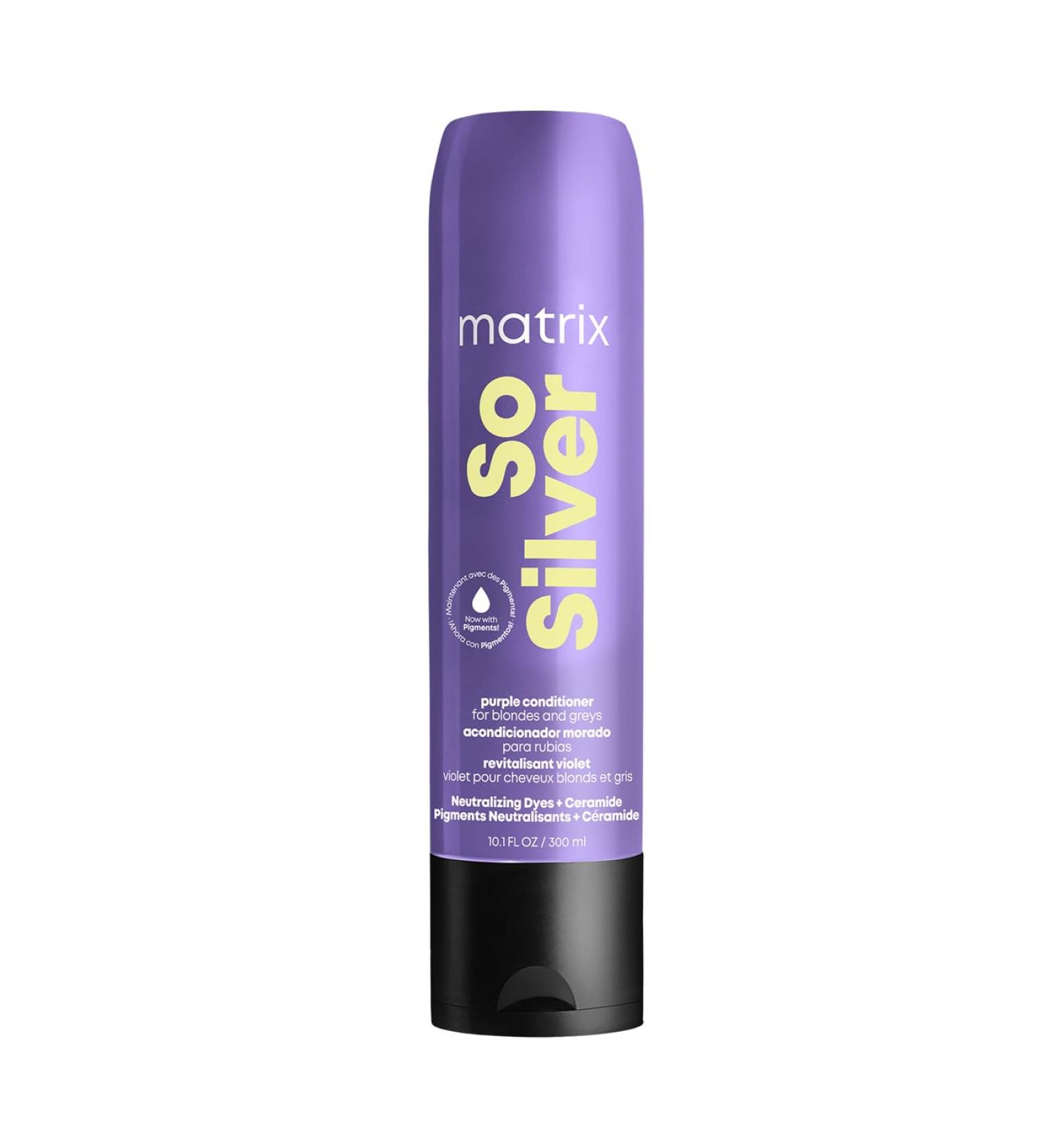 MATRIX Anti-Yellow Tone Neutralizing Conditioner For Blonde White and Grey Hair Moisturizes & Protects Color So Silver 300 ml - Buy Online on GoSupps.com