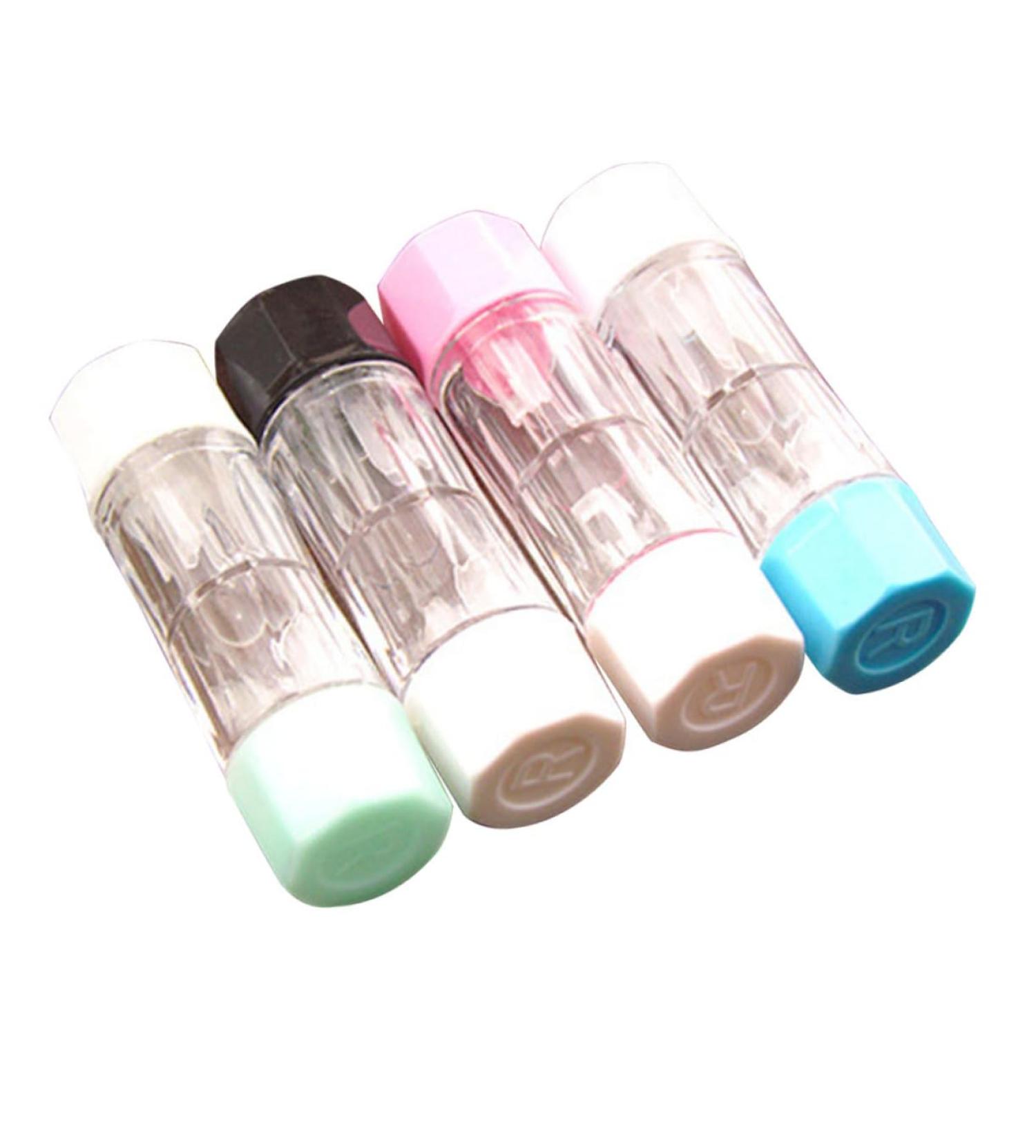 Solustre 4-Piece Colored Contact Lens Case Set Eye Care Box with Mirror & Lens Foil Practical Storage for Contact Lenses - Buy Online on GoSupps.com