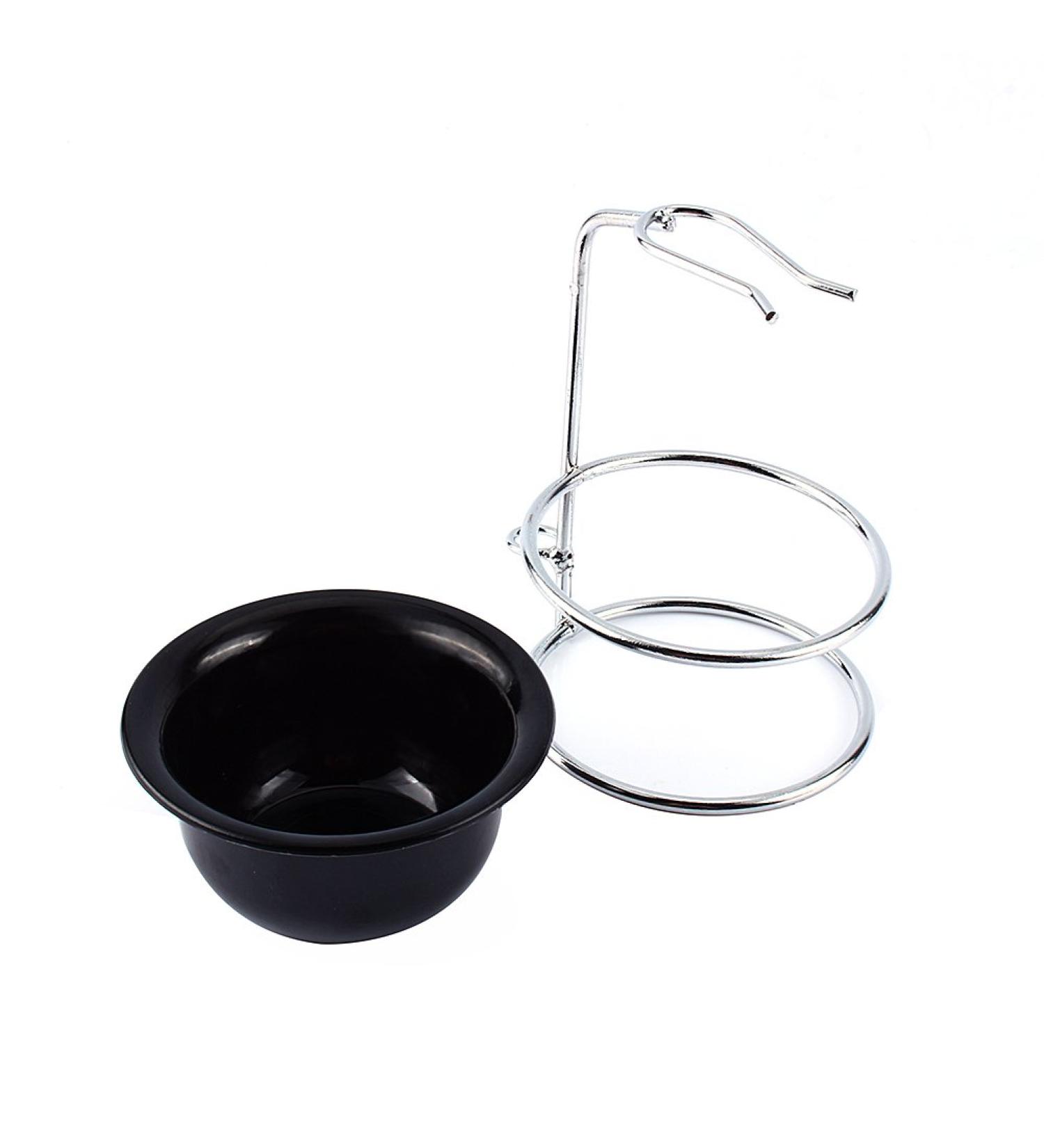 Deluxe Stainless Steel Shaving Brush Holder Stand & Bowl Perfect Gift for Men Dad Husband Boyfriend - Buy Online on GoSupps.com