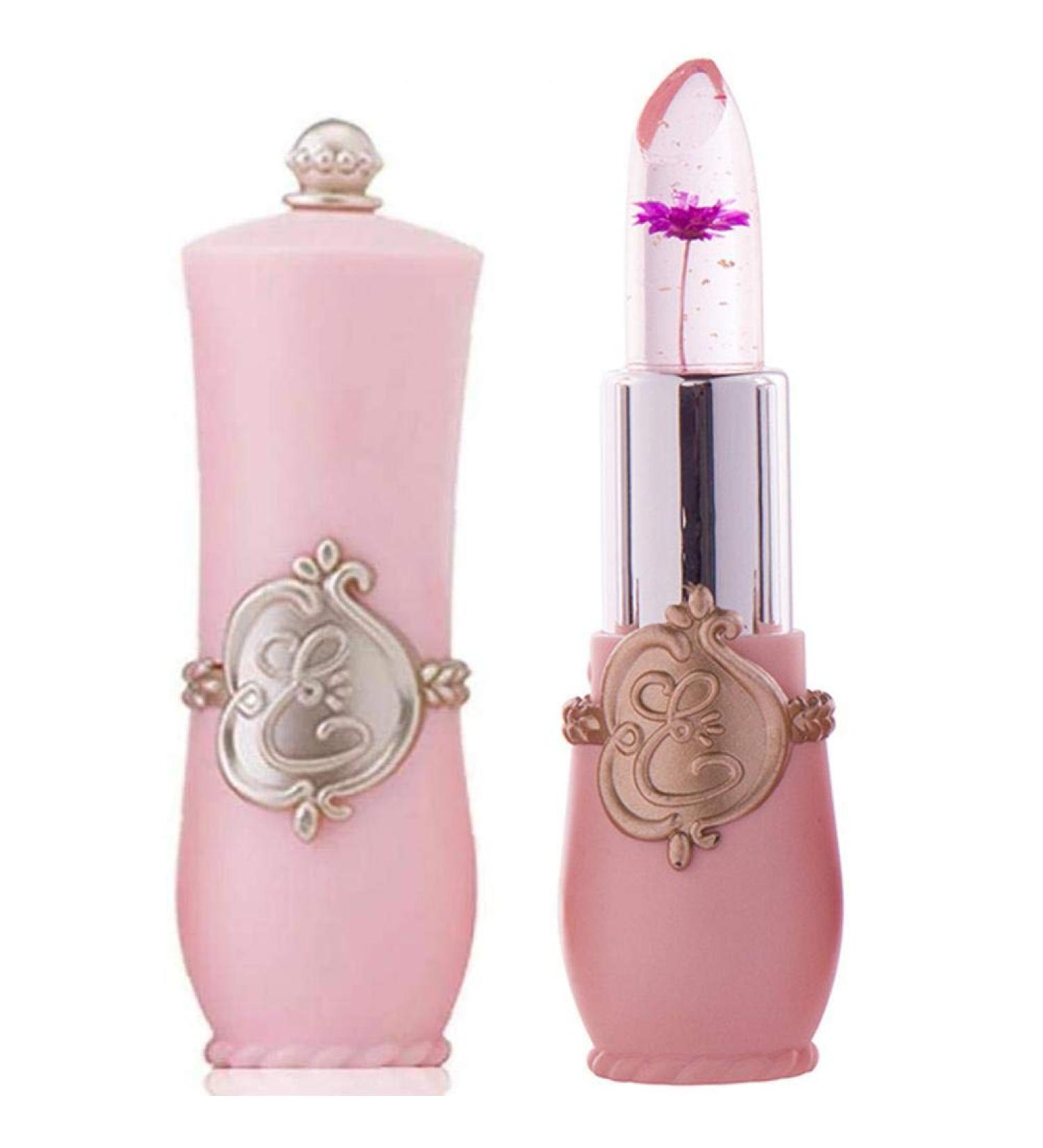  ZJchao transparent color changing balm lipstick jelly with flower long lasting changing lip balm color changing lipstick moisturizing transparent crystal gelatin - Buy Online on GoSupps.com