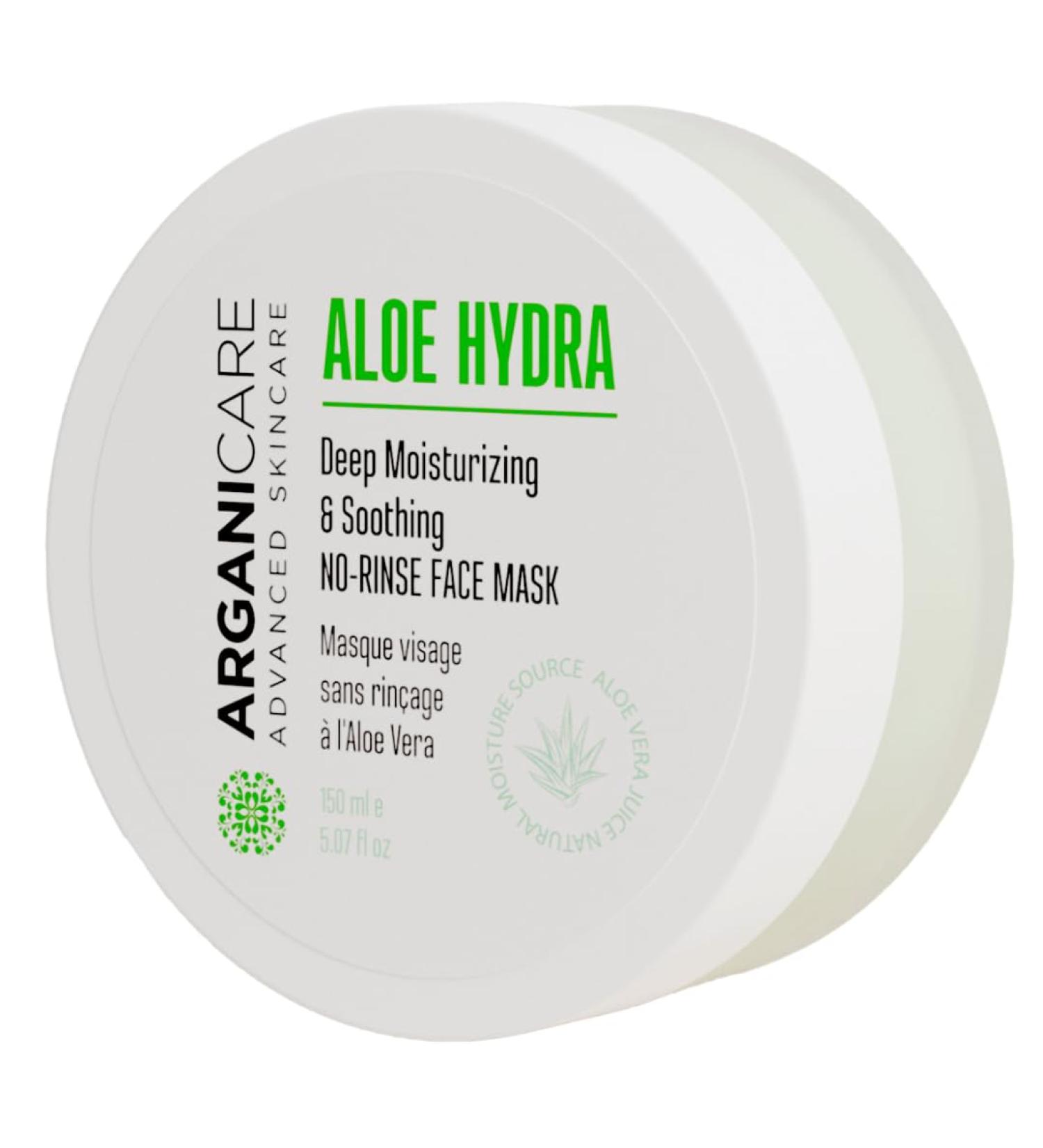 ARGANICARE Reflective night mask with aloe vera facial care without rinsing for all skin types 150 ml jar - Buy Online on GoSupps.com