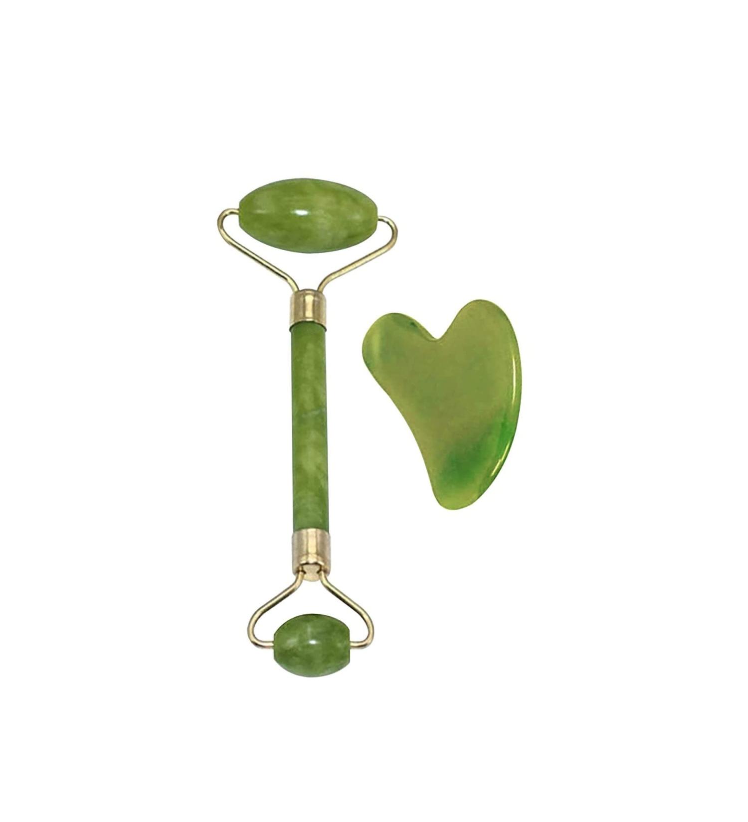 Massage Tools Massager Roller Massage Stick Massage Tool Green Jade Roller for Face - Face Roller Skin Care Muscle Relaxing for Keeping Youthful Skin Tone Decrease Puffiness Improve Skin Elasticity - Buy Online on GoSupps.com