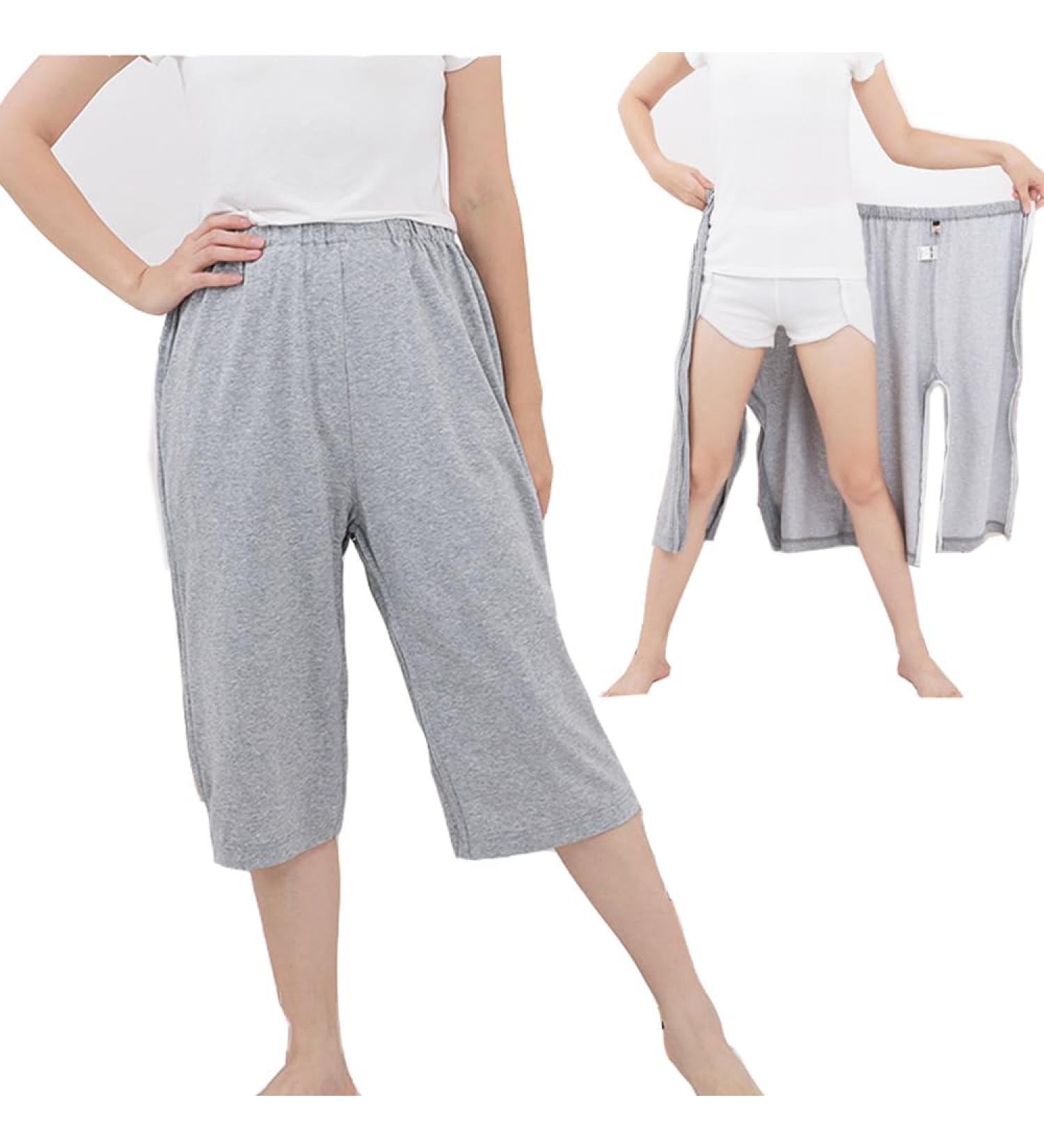 Unisex Fracture Pants for Bedridden Patients | Disability Clothing | Crotchless Zipper Sweatpants for Post-Surgery Comfort - Buy Online on GoSupps.com