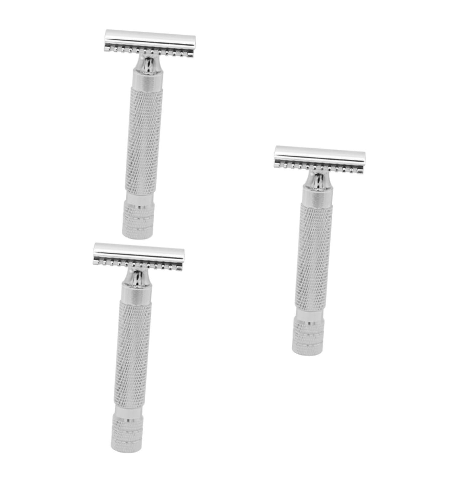 Shop Magiclulu 3-St Safe Rapid Bart Wood Razor - Stainless Steel Safety Razor with Wooden Holder | Smooth Shaving Experience Worldwide - Buy Online on GoSupps.com