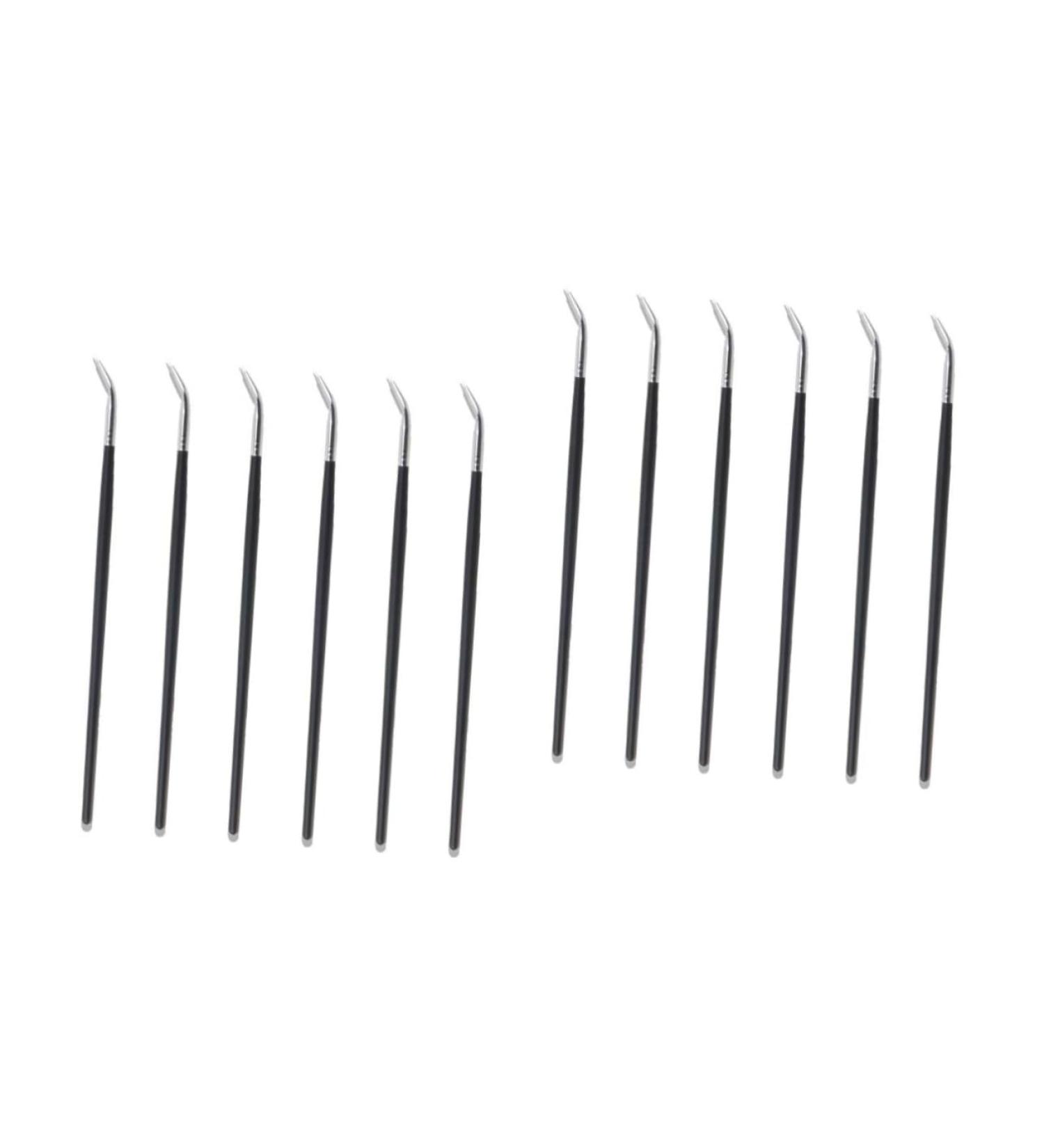 NOLITOY 12 Pcs Eye Liner Brush Bent Liner Brush for Eyes Long Handle Eyeliner Brush Dropshipping 18.1X0.5cmx2pcs As Shownx2pcs - Buy Online on GoSupps.com