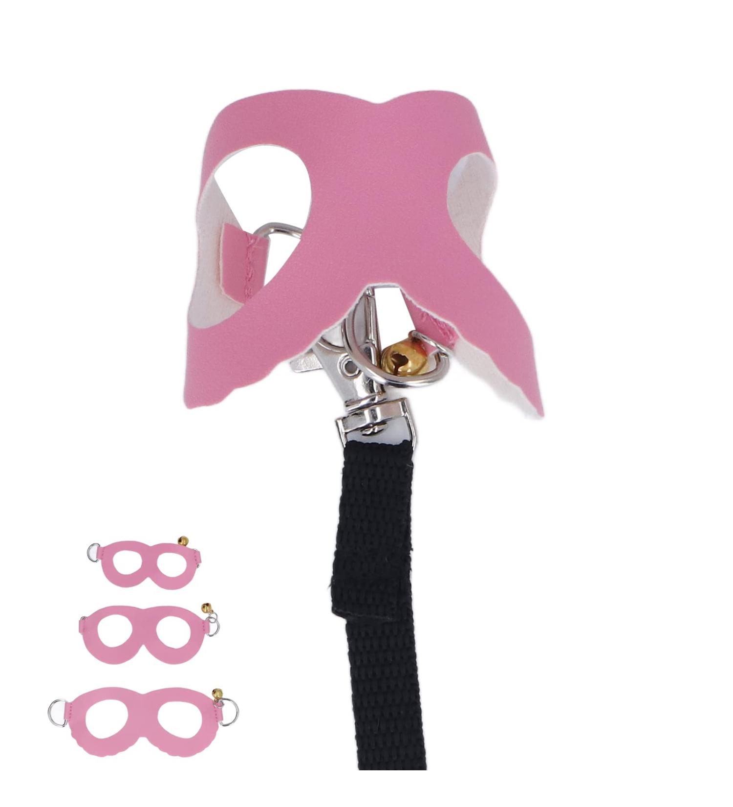 Shop Tocked Vest & Leash Set - Premium Artificial Leather for Guinea Pigs Hamsters Ferrets & Chinchillas - 3 Sizes Nylon Line & Bell - Pink | International Shipping Available - Buy Online on GoSupps.com
