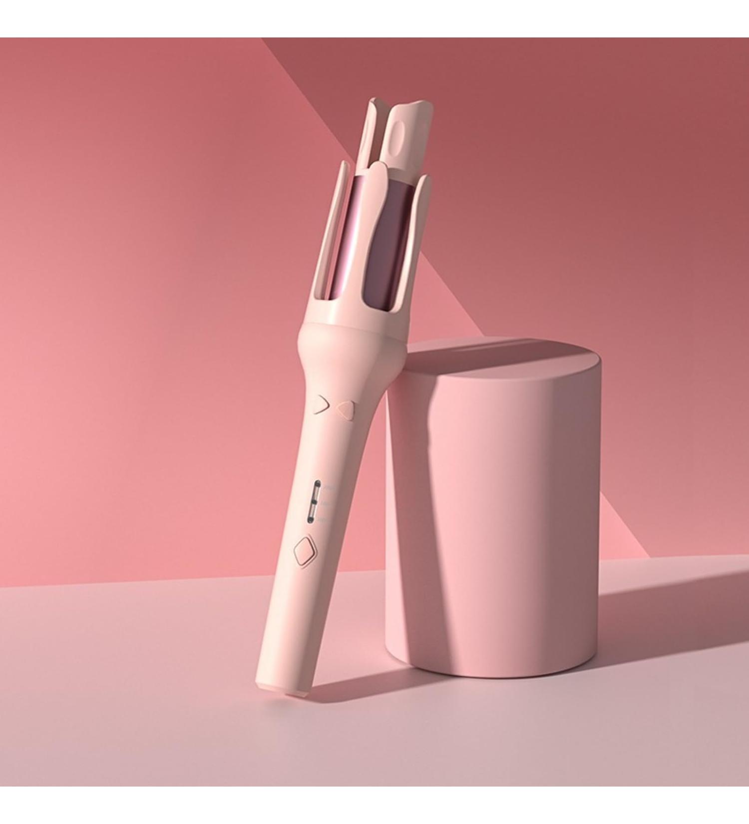 Automatic Curling Iron - Anti-Tangle Auto Hair Curler with 4 Temperatures & 3 Timers Fast Heating & Scald-Free Perfect for Quick Hair Styling - Pink - Buy Online on GoSupps.com