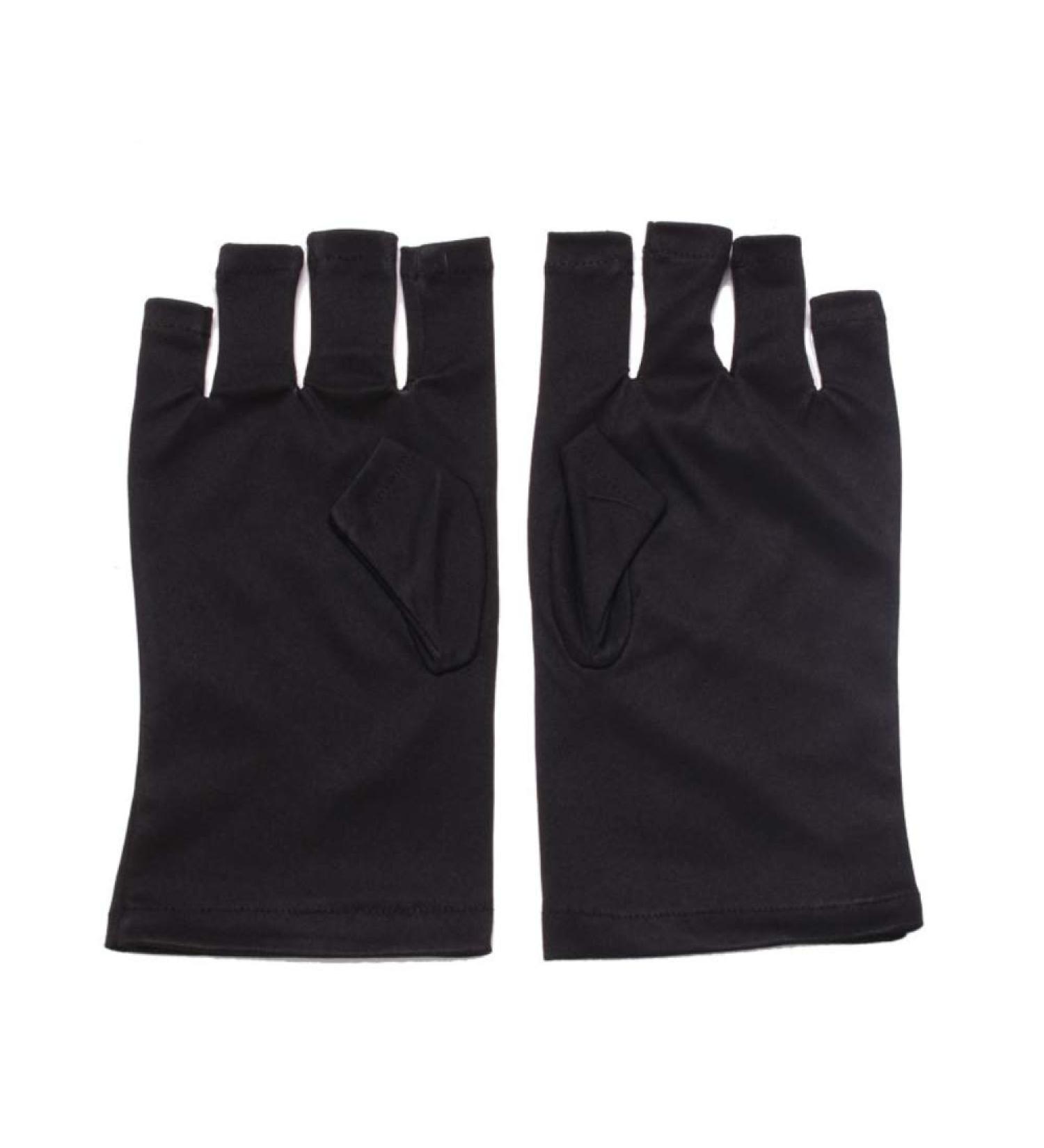 VOLLUCK Anti-UV Shield Glove - UPF50+ Fingerless UV Protection for Nail Art and Skin Care (Black) | 1 Pair - Buy Online on GoSupps.com