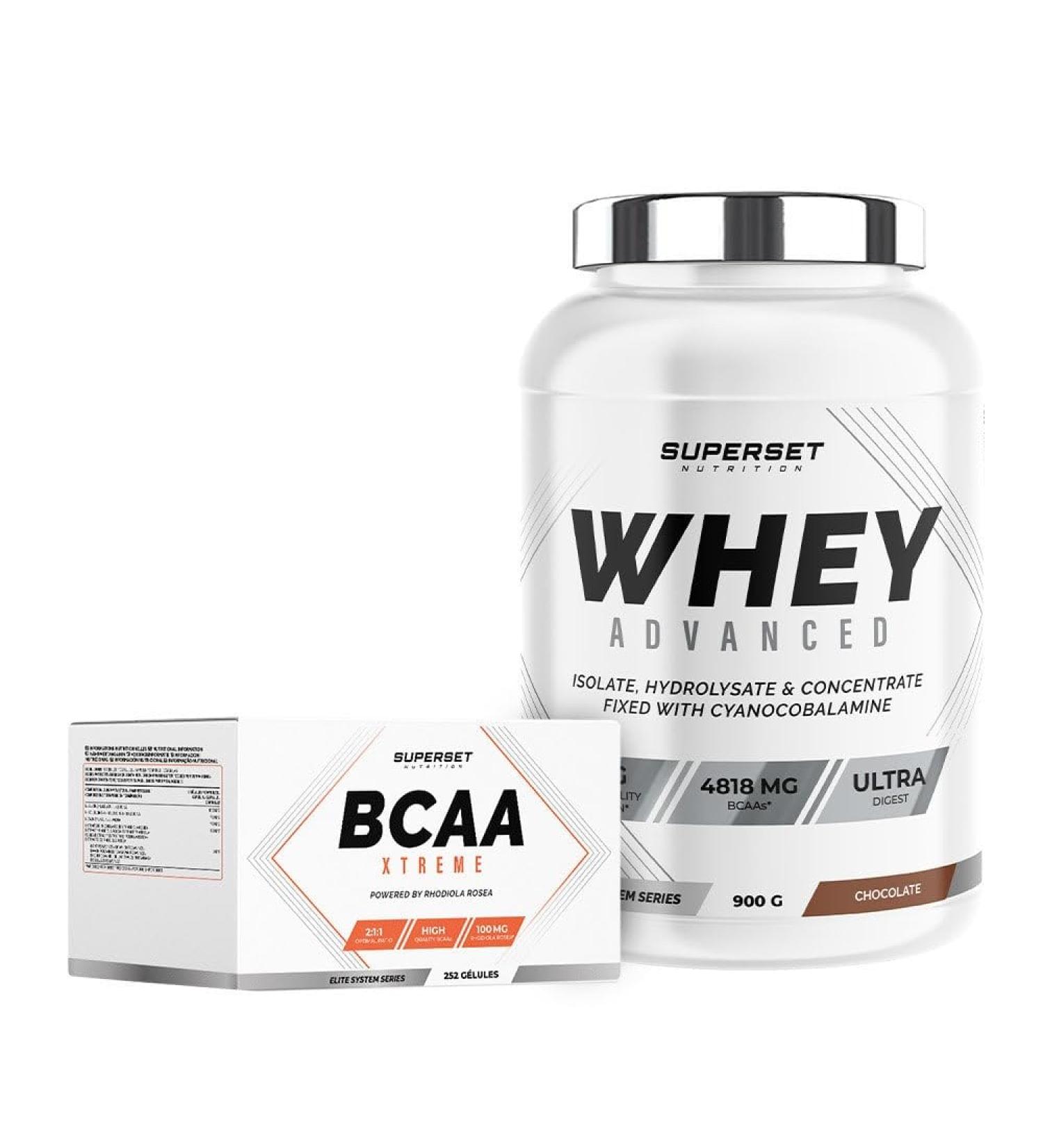 Superset Nutrition | Muscle Recovery Program - 100% Whey Protein Advanced 900g Chocolate - Bcaa Xtreme | Optimal muscle recovery in 4 weeks. - Buy Online on GoSupps.com