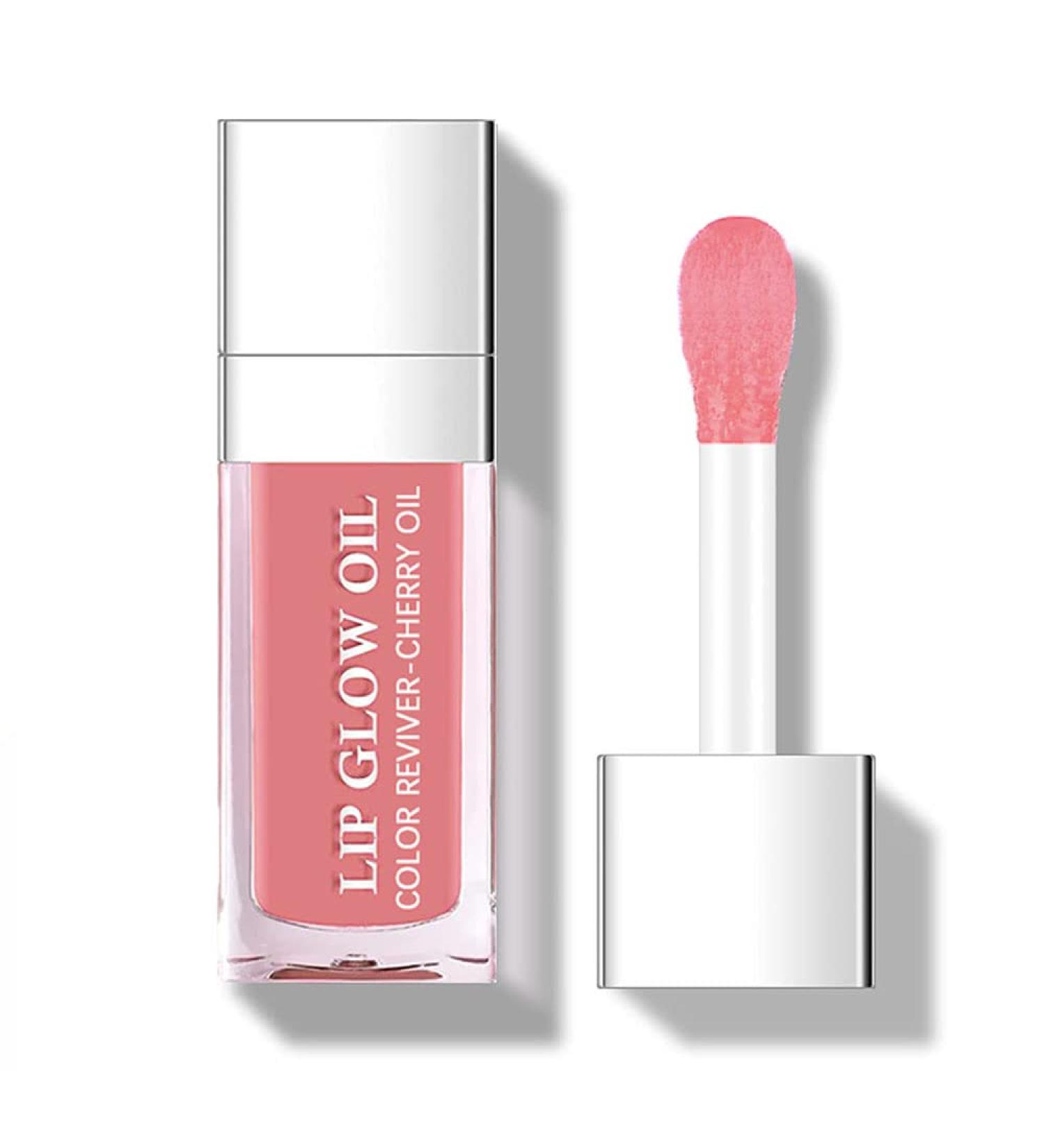 Plumping Lip Oil Hydrating Tinted Balm | Nourishing Gloss for Dry Lips | Long-Lasting & Non-Sticky | Cherry Lip Glow Oil (01 Pink) - Buy Online on GoSupps.com