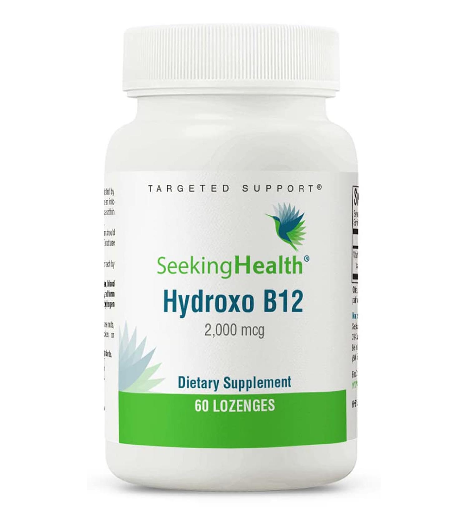 Seeking Health Hydroxo B12 2000 mcg Lozenges - Supports Methylation & Homocysteine Levels - Vegan, 60ct - Buy Online on GoSupps.com