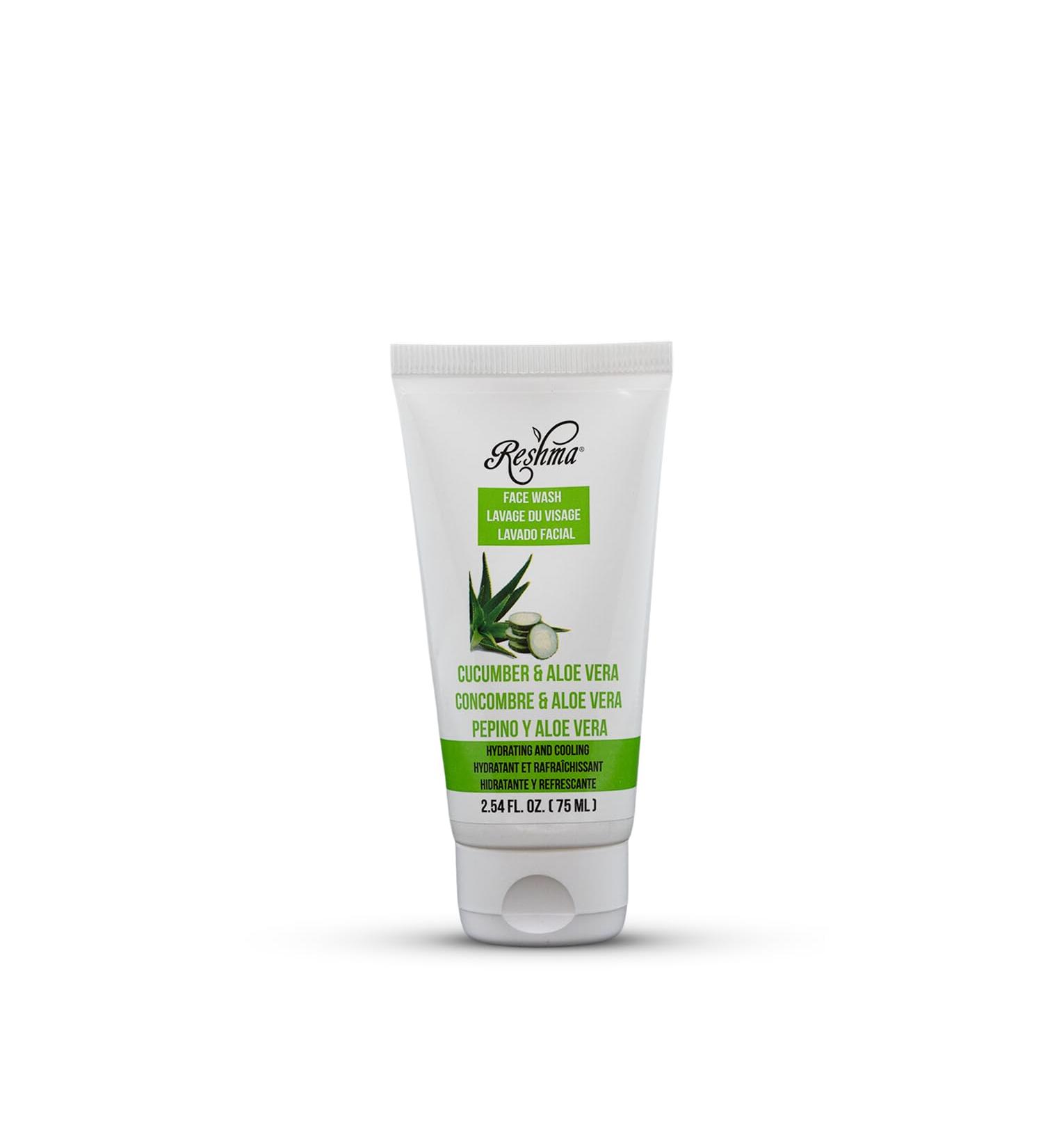 Buy Reshma Beauty Travel Size Cucumber & Aloe Vera Face Wash - Gentle Cleanser for All Skin Types | Hydrating & Nourishing | TSA Approved Cruelty-Free Ideal for Daily Use - Buy Online on GoSupps.com