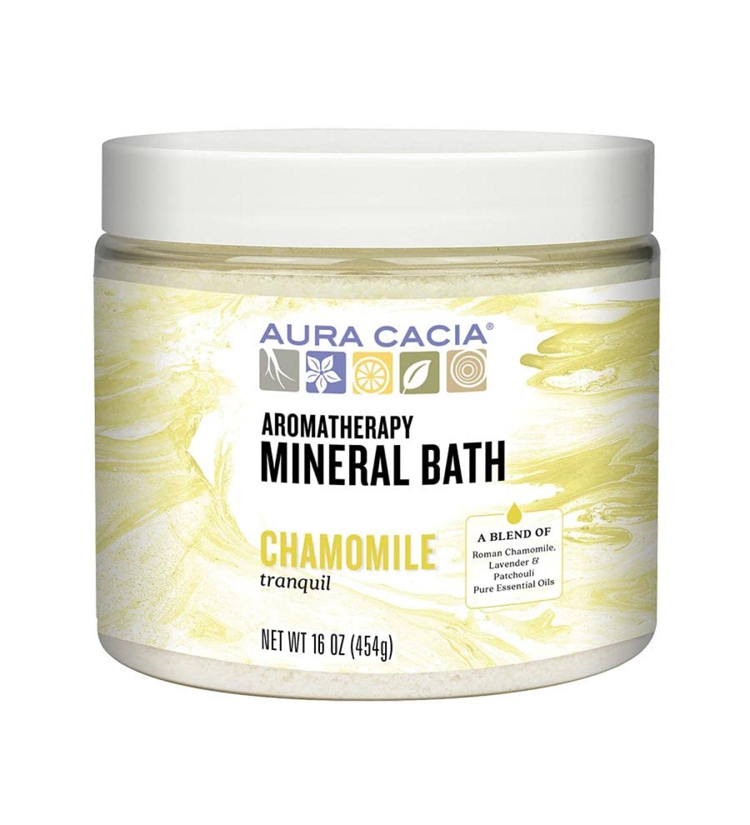 Aura Cacia Tranquil Chamomile Mineral Bath 454g (16 oz.) | GC/MS Tested for Purity - Buy Online on GoSupps.com