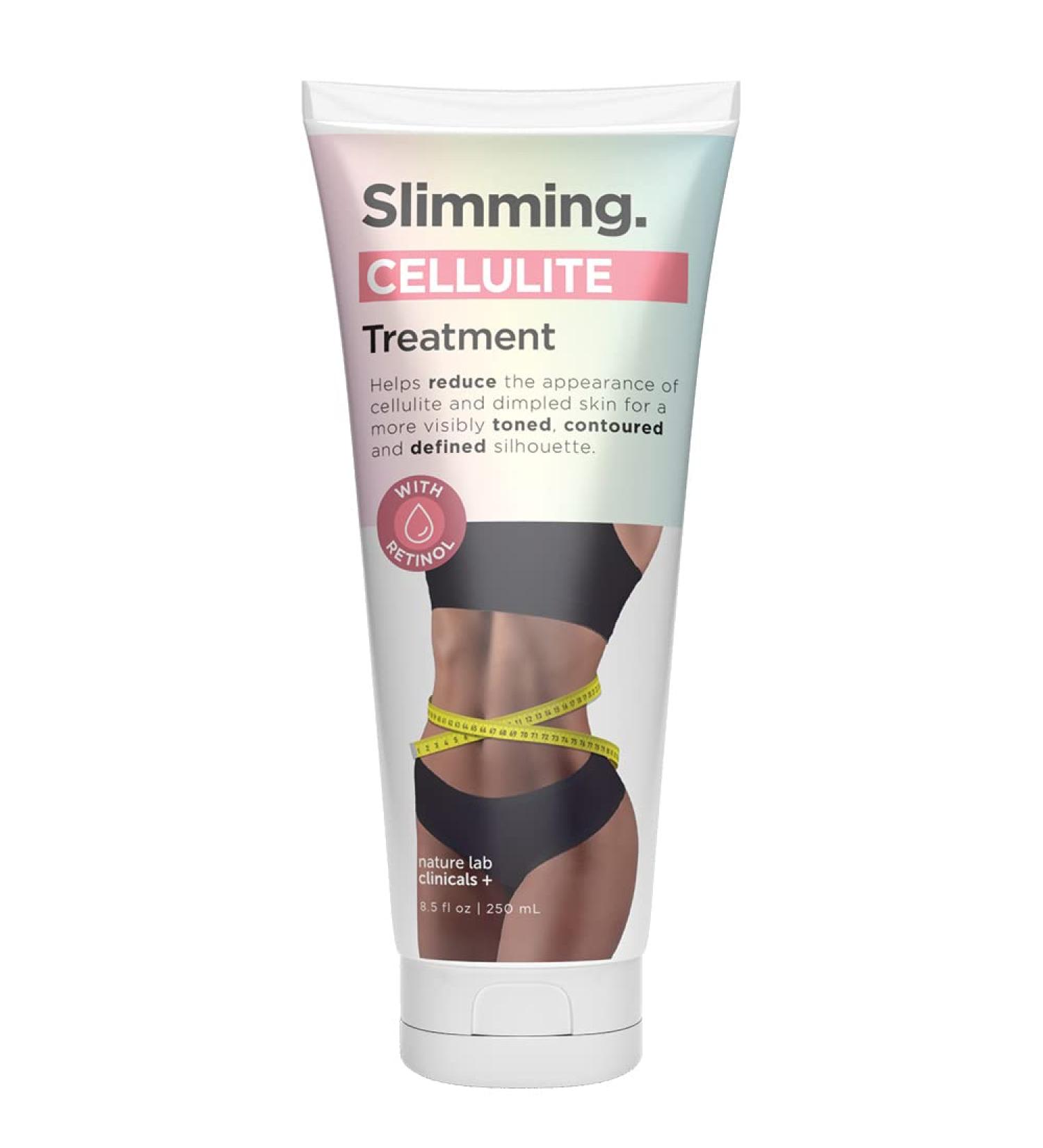 Nature Lab Clinicals Slimming Cellulite Treatment with Retinol, Hyaluronic & Argan - 250ml Lightweight Gel for Skin Imperfections - Buy Online on GoSupps.com