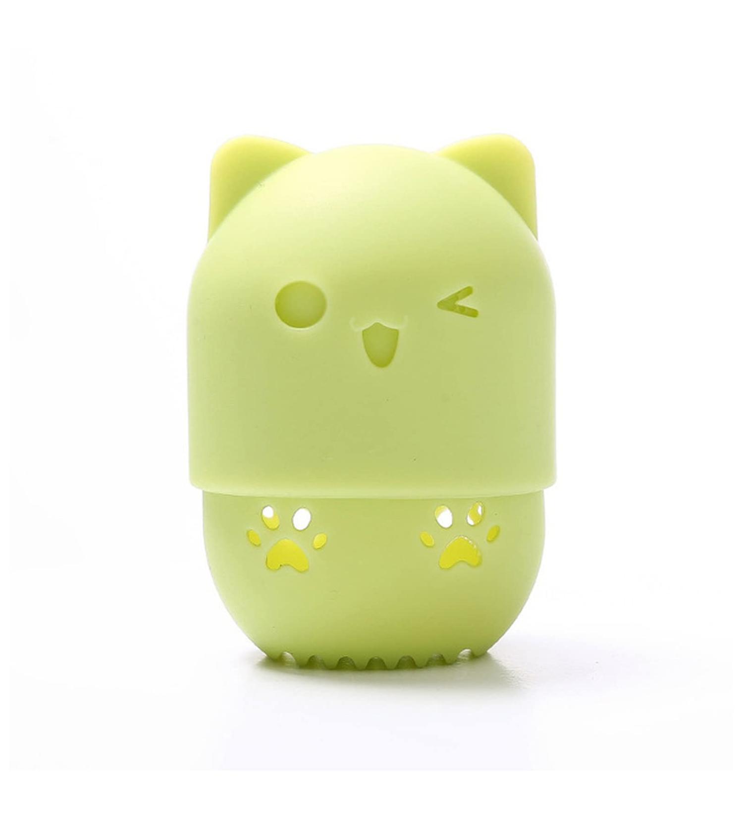 Makeup Sponge Portable Sponge Puff Drying Cleaner Stand Box Soft Silicone Foundation Makeup Brush Sponge Cleaning Tool Cosmetic Puff Holder Makeup Sponge Holder(4) - Buy Online on GoSupps.com