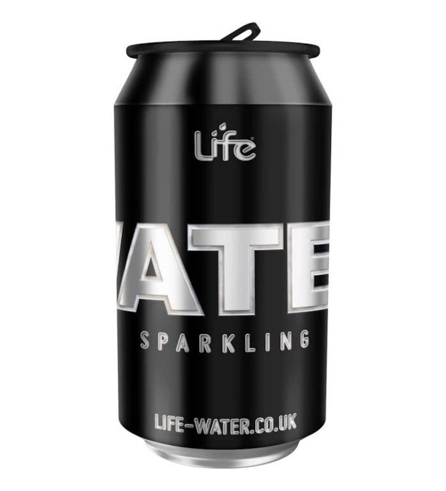 Life Water Sparkling Water Can 330ml Pack of 24