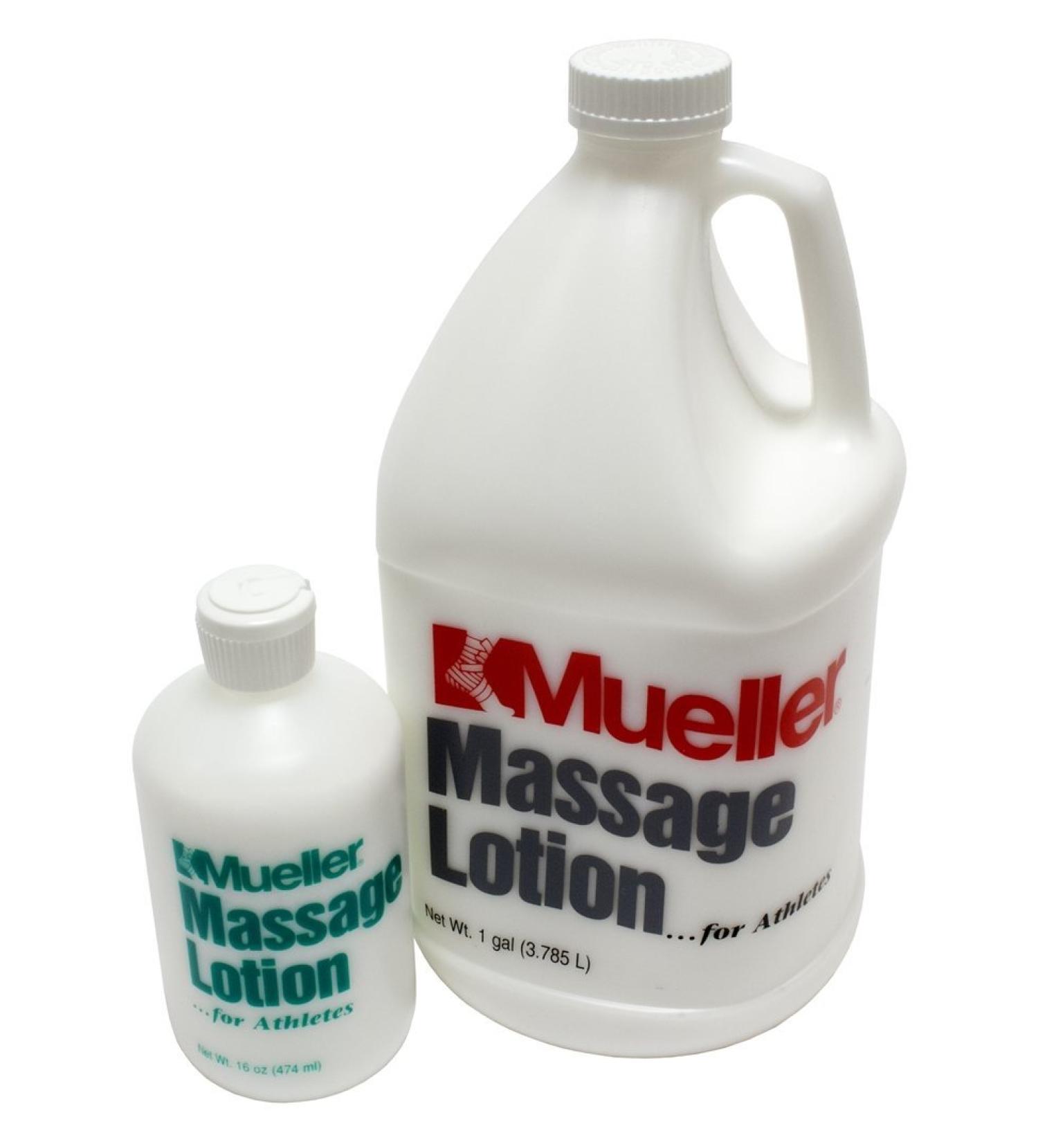 Mueller Massage Lotion Unscented not greasy - 1 Gallon with Pump Top 128 oz.