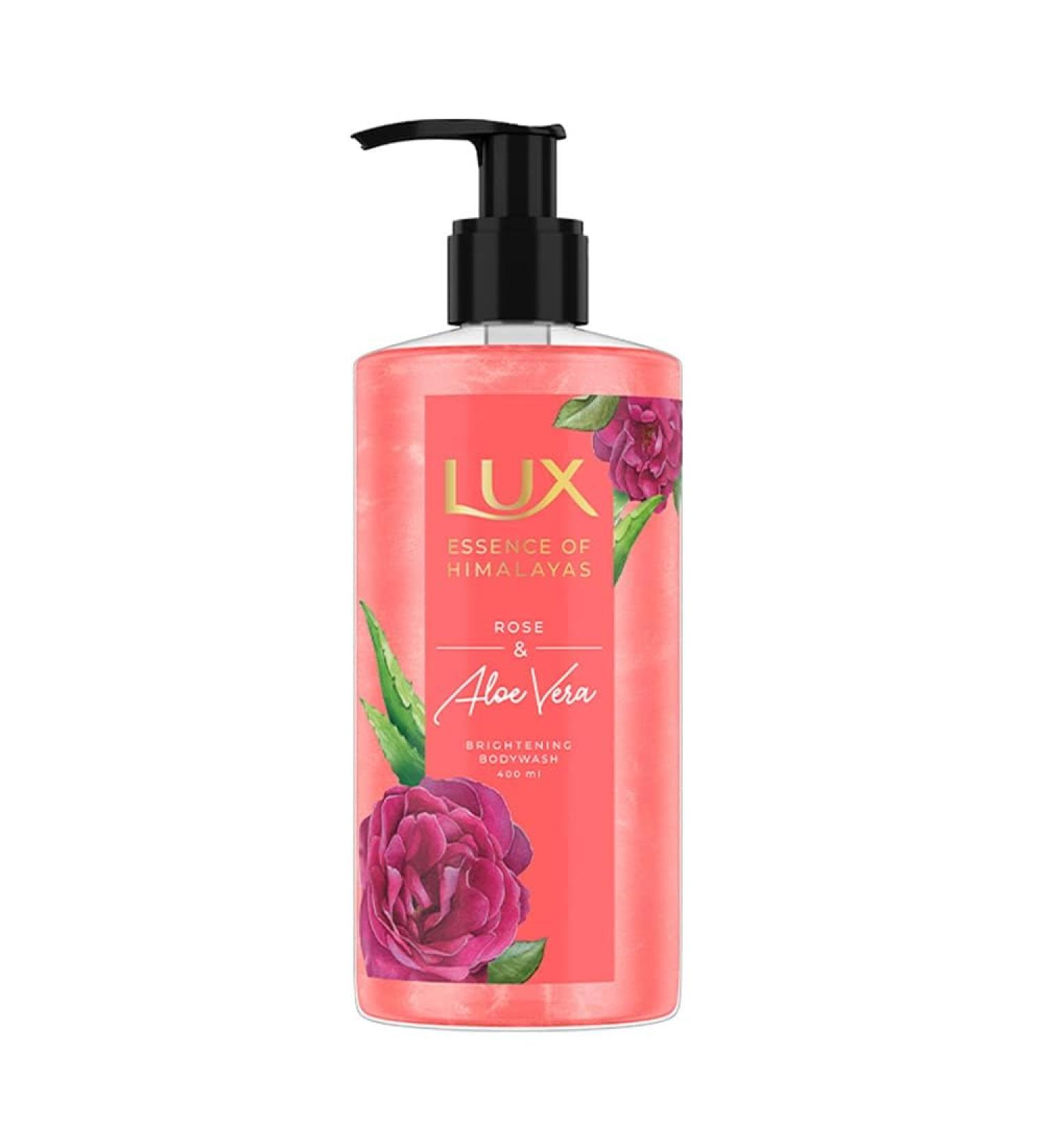 Lux Essence of Himalayas Rose & Aloe Vera Brightening Bodywash 400 ml - Buy Online on GoSupps.com
