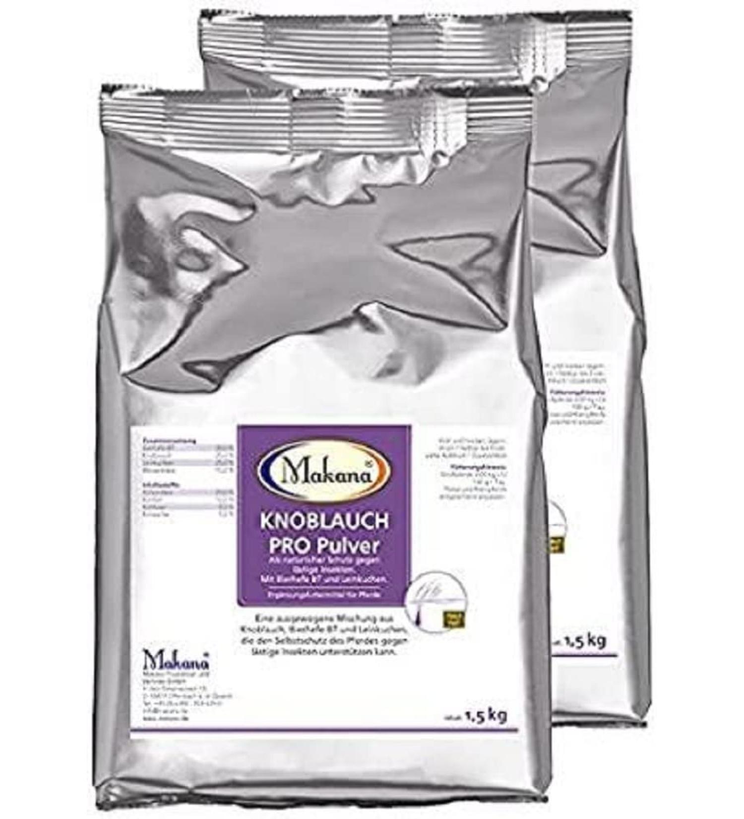 Makana Garlic Pro Powder for Animals 2 x 1.5 kg