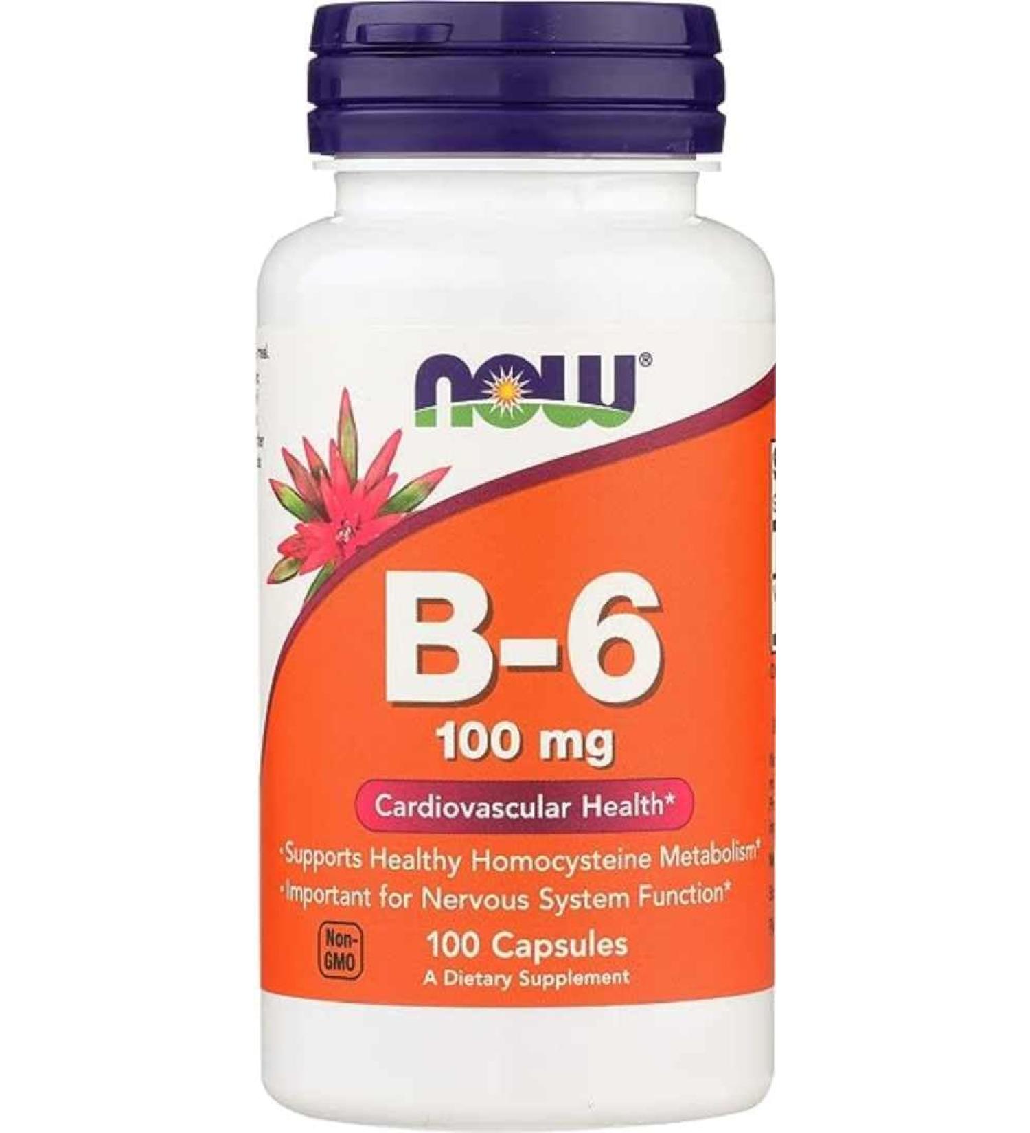 Now Foods B-6 100mg 100cap - Buy Online on GoSupps.com
