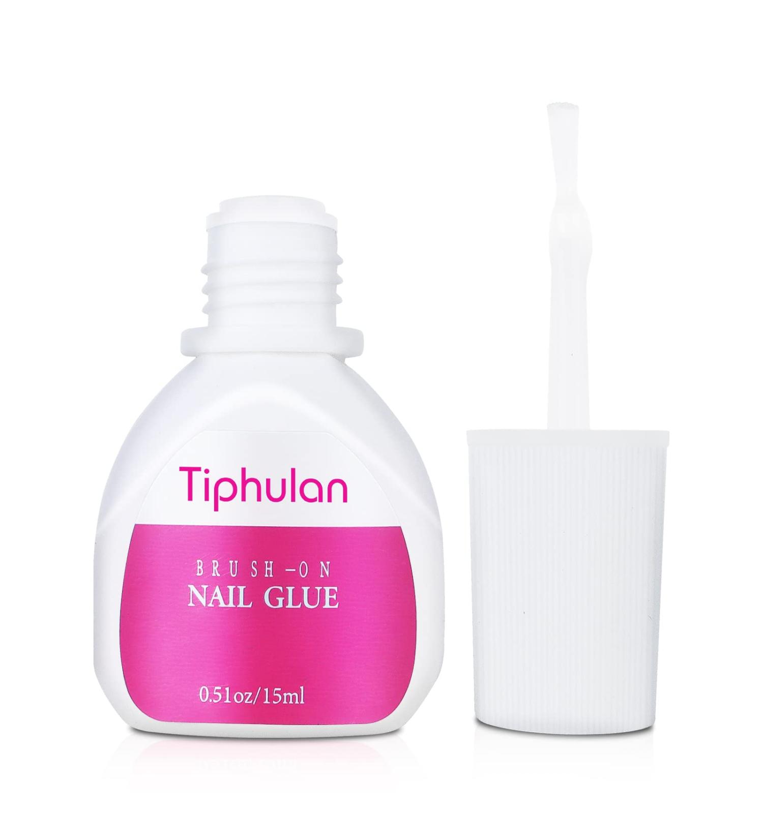 Tiphulan Brush on Nail Glue (15ml) - Professional Acrylic Nail Adhesive for Press on Nails - Strong & Long Lasting - 1pcs - Buy Online on GoSupps.com