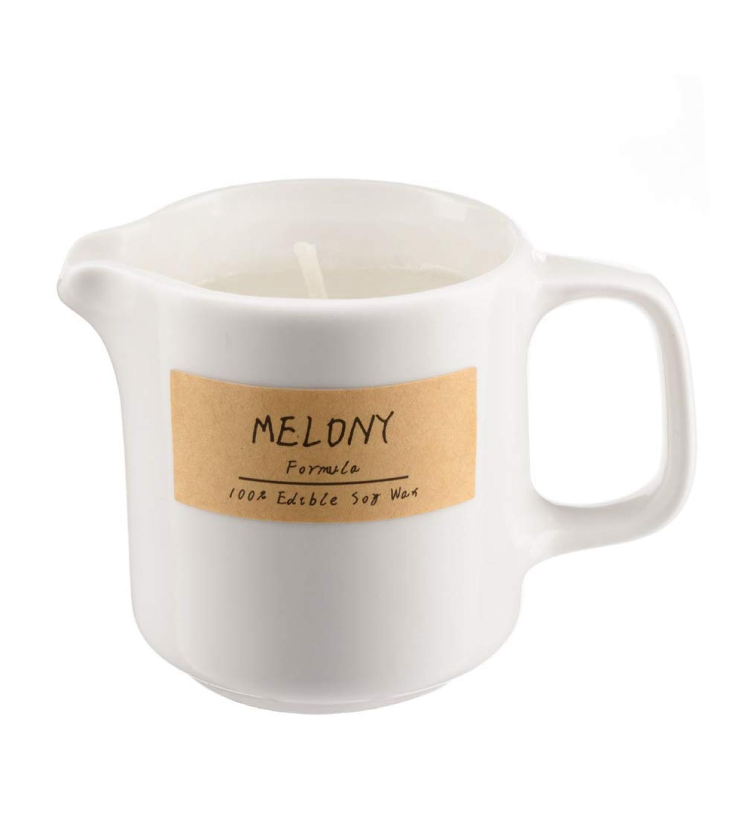 MELONY Soy Massage Oil Candle | Honeysuckle Galbanum | 2.82 OZ | Nourishing Skin Treatment with Almond Shea & Cocoa Butter | Ideal for Massage & Moisture - Buy Online on GoSupps.com