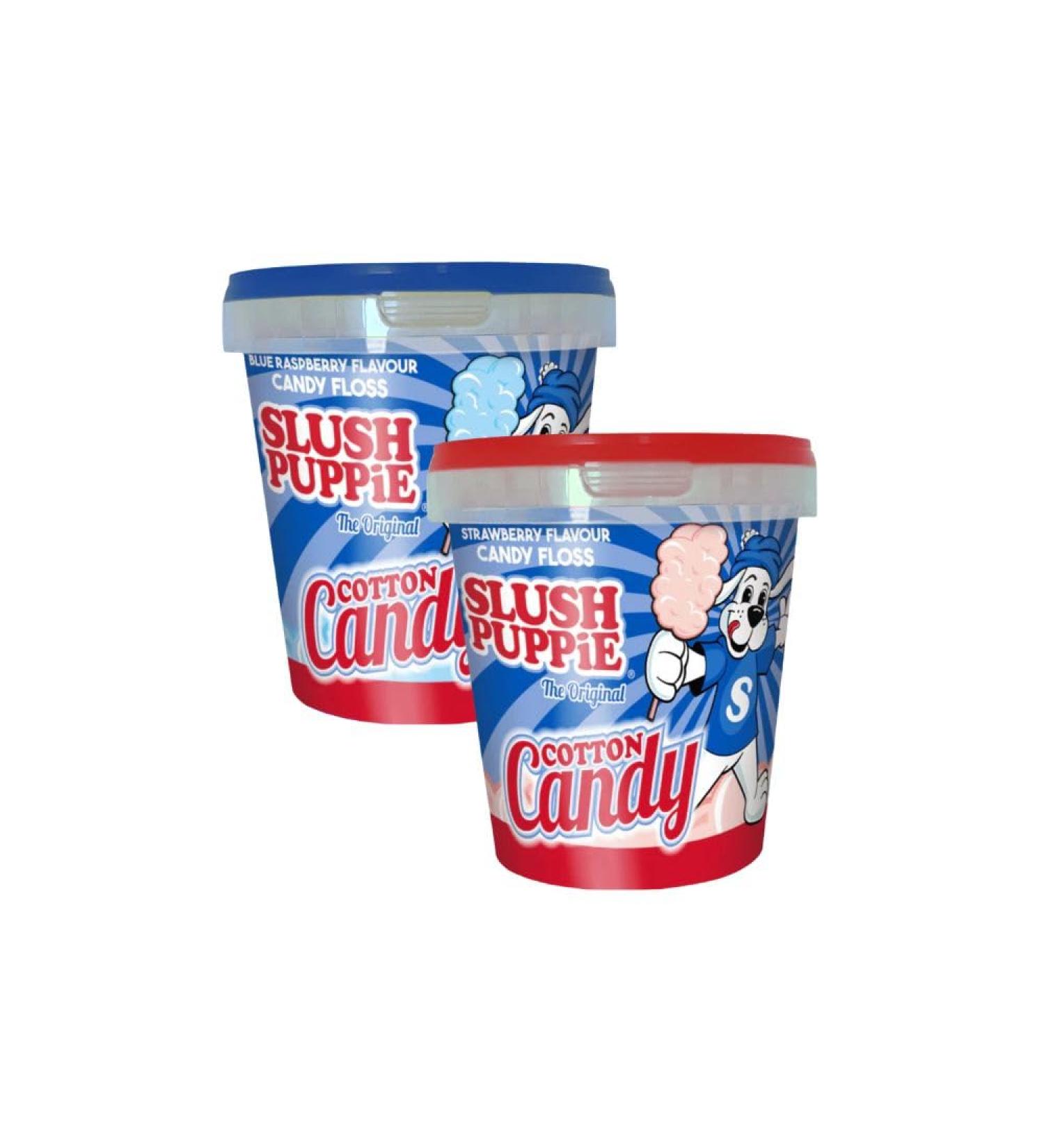 Cotton Candy Floss Blue Raspberry and Strawberry Party Favors for Halloween Birthdays and Parties 30grams (Pack of 2)