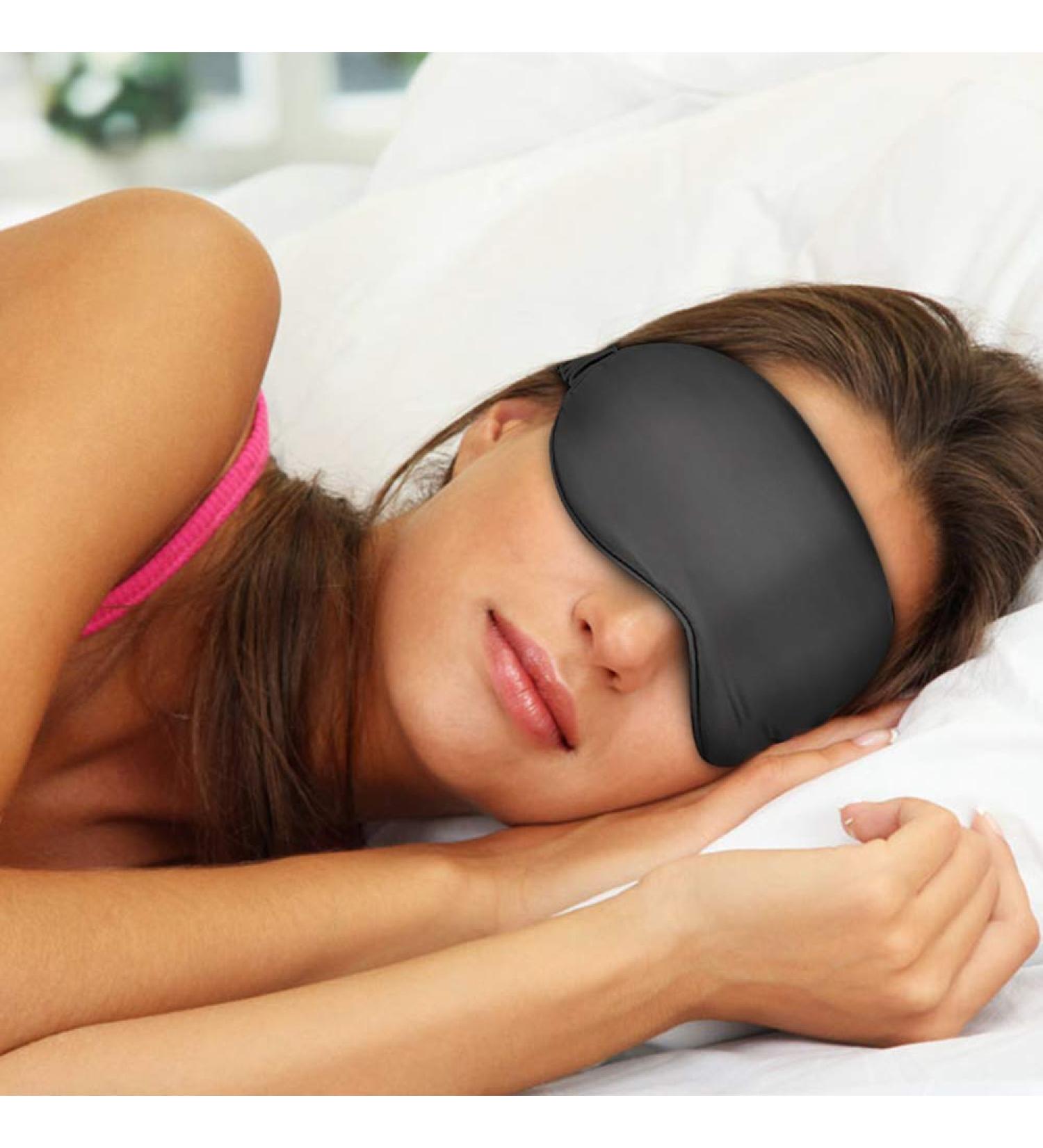 Silk Sleep Eye Mask with Elastic Strap for Women and Men - Blackout Blindfold for Night Rest - Buy Online on GoSupps.com