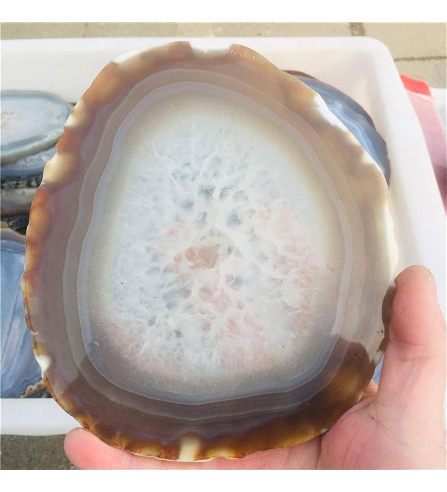 Gems for Decoration 500-600g Natural Rough Agateslice Raw 1pc Aura Crystal - Buy Online on GoSupps.com