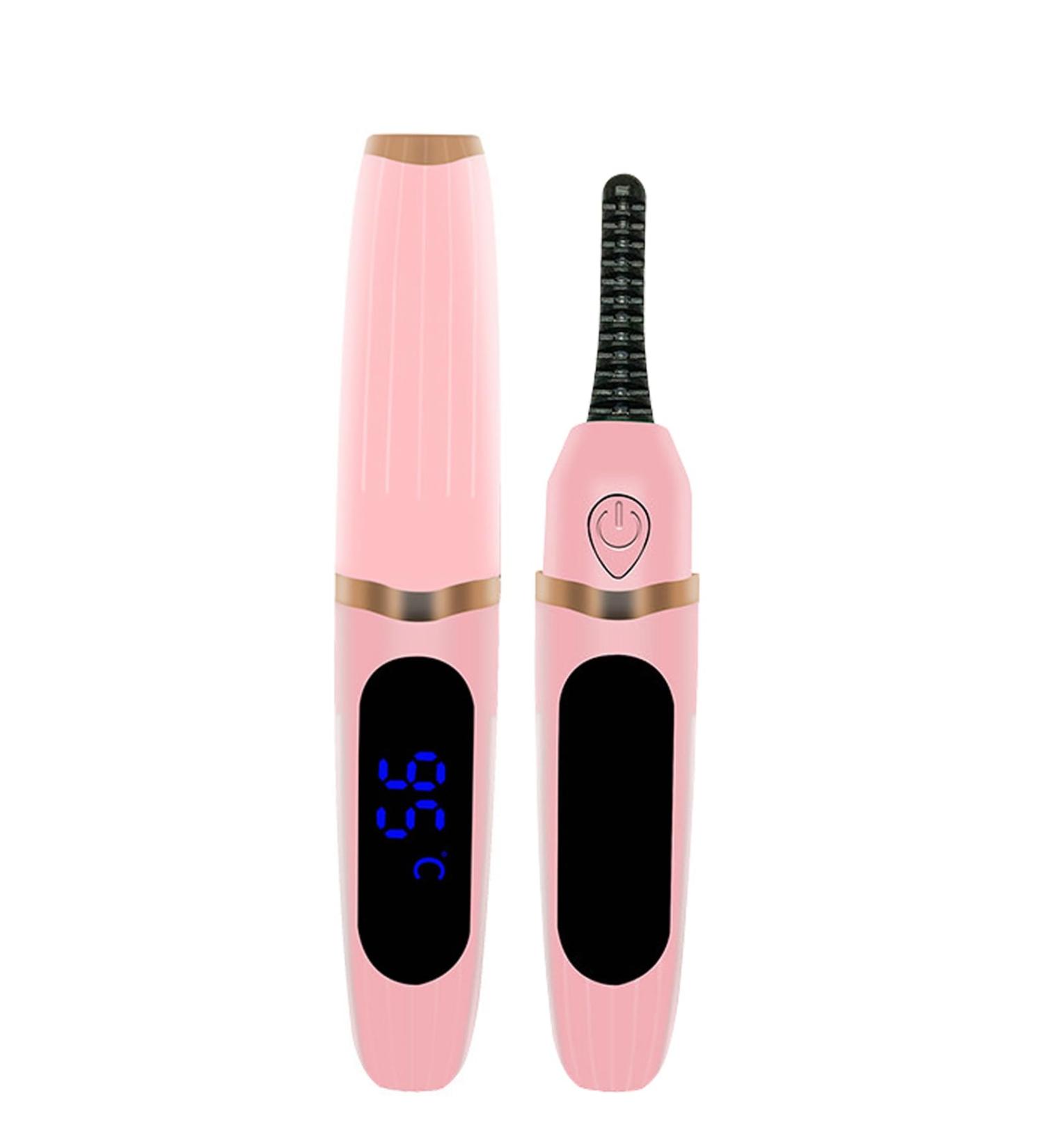 Heated Eyelash Curler - Electric Eyelash Curler - USB Rechargeable Eyelash Curler 3 Gear Temperature Control with LED Display Mini Lash Curler for Women Girls Quick Heating Curling - Buy Online on GoSupps.com