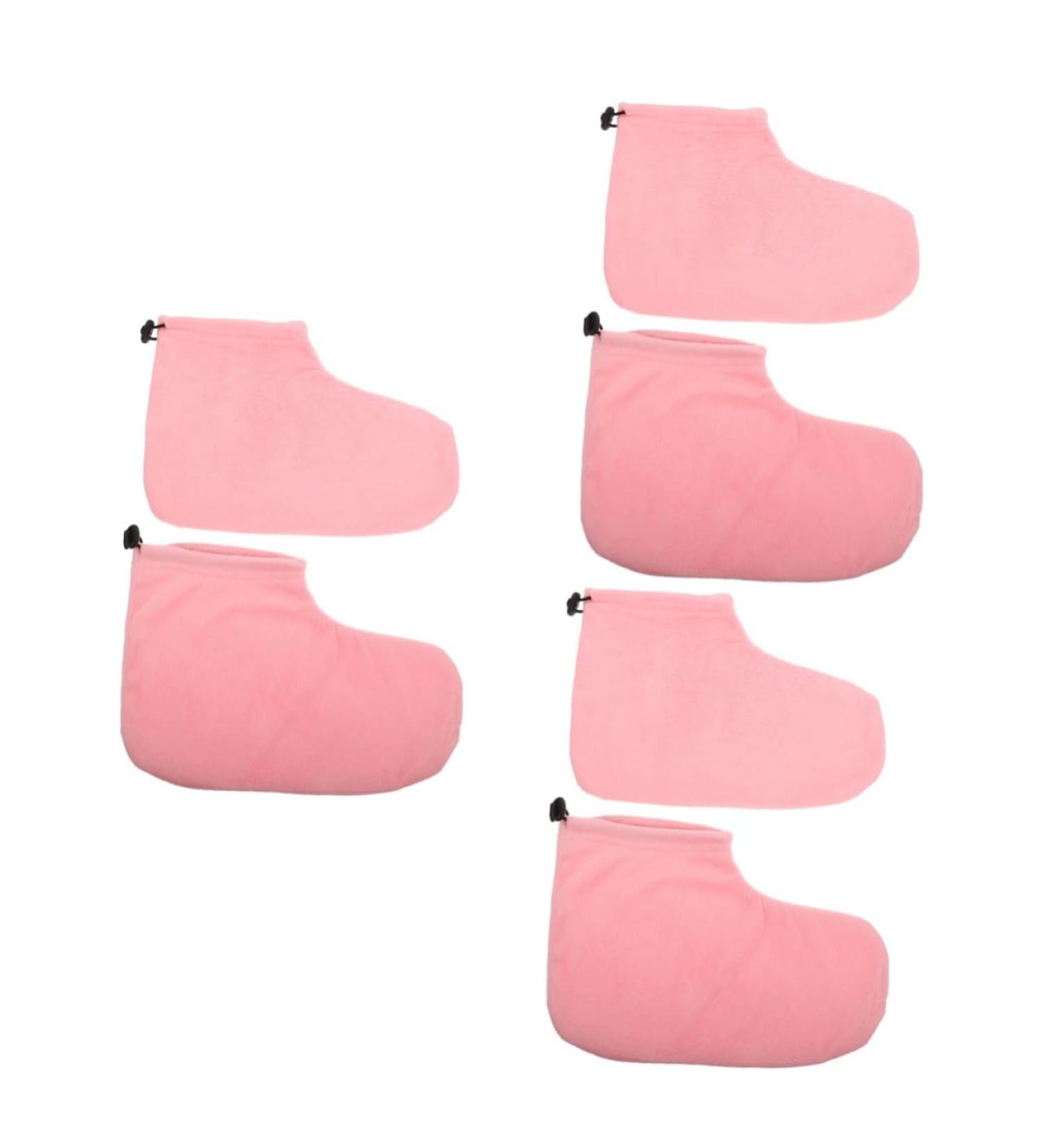 Buy Minkissy 3 Pairs Warm Foot Cover - Thermal Paraffin Wax Bath Shoes for Foot Treatments | Plush Beading Boots - Ideal for Growth Therapy & Relaxation - Buy Online on GoSupps.com