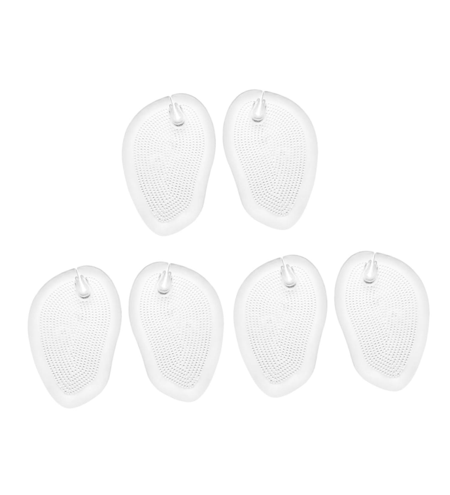 FRCOLOR Anti-Slip Forefoot Pads - 3 Pairs Gel Metatarsal Toe Protectors for Sandals & Slippers | Transparent Silicone Insoles - Buy Online on GoSupps.com