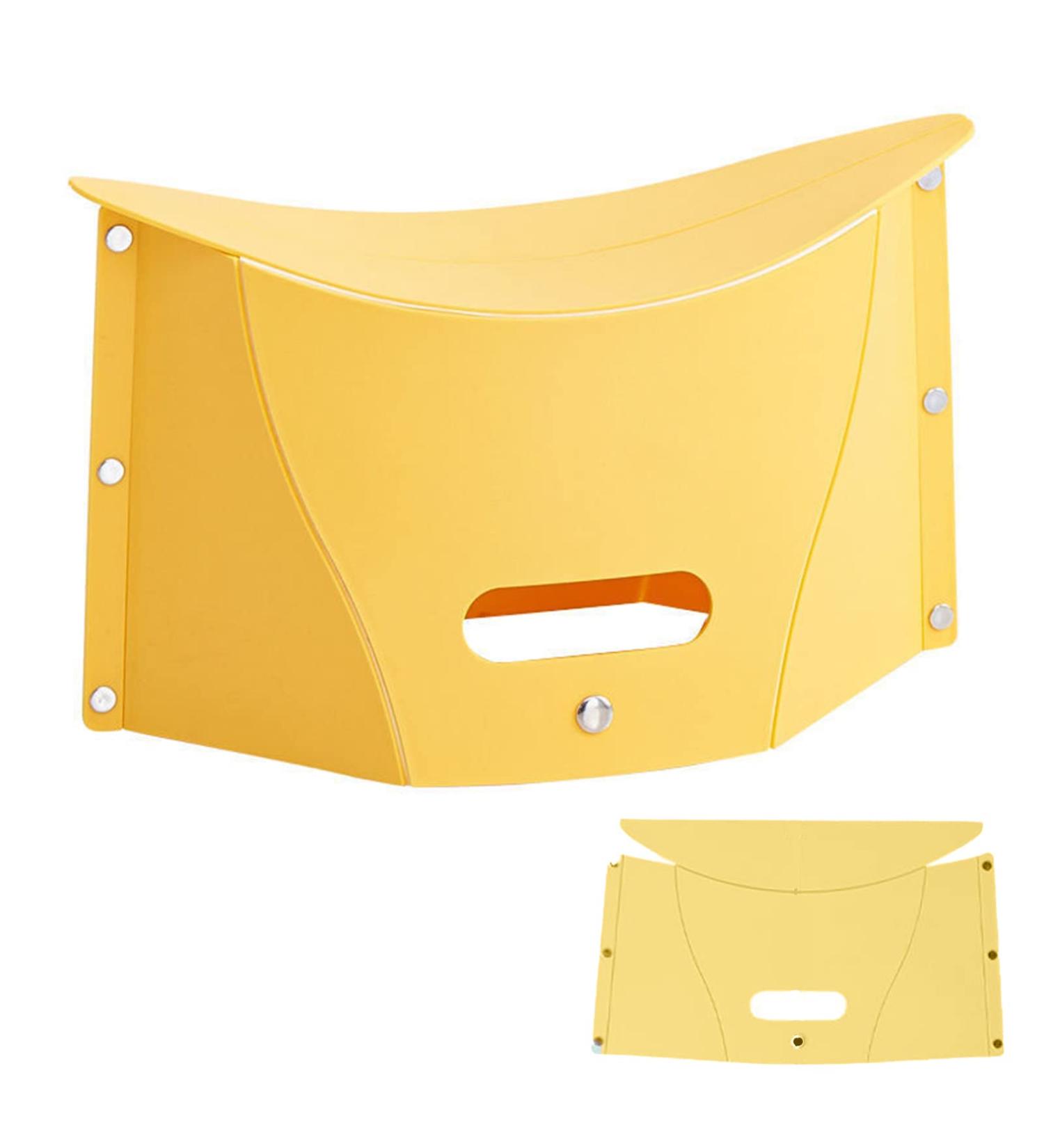 koofull Folding Portable Camping Hiking Stool  Lightweight Collapsable Foldable Chair for Travel Gathering BBQ Subway Backpacking Outdoor Squatty Potty Ultralight Mini (Yellow) - Buy Online on GoSupps.com