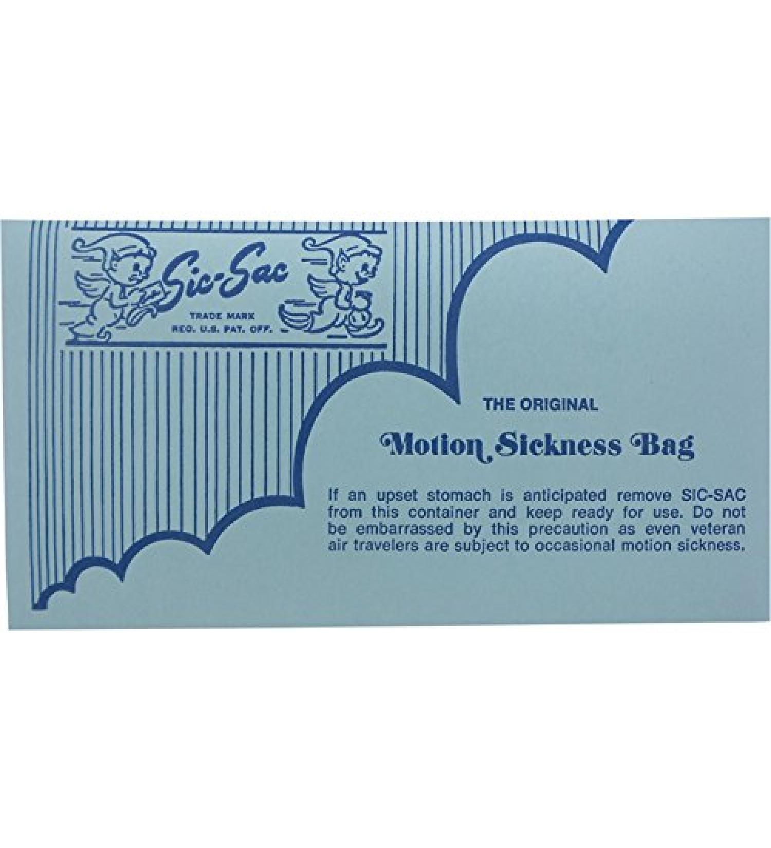 SIC-SAC Motion Sickness Bag 10-Pack: Convenient Disposable Nausea Bags - Buy Online on GoSupps.com