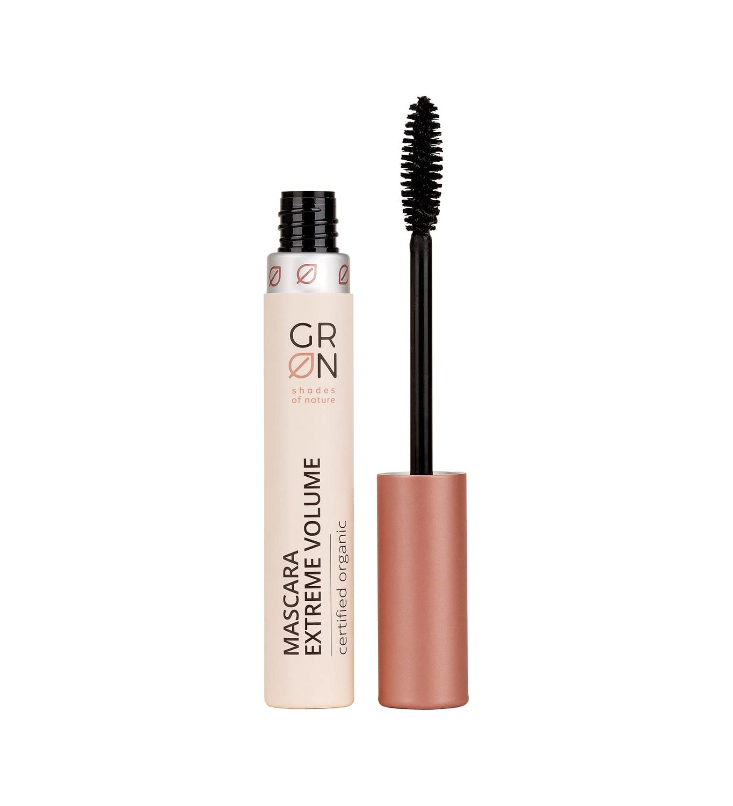 GRN shades of nature GREEN Biokosmetik Mascara Extreme Volume black granite volume and length for the eyelashes opens the look vegan 9 ml