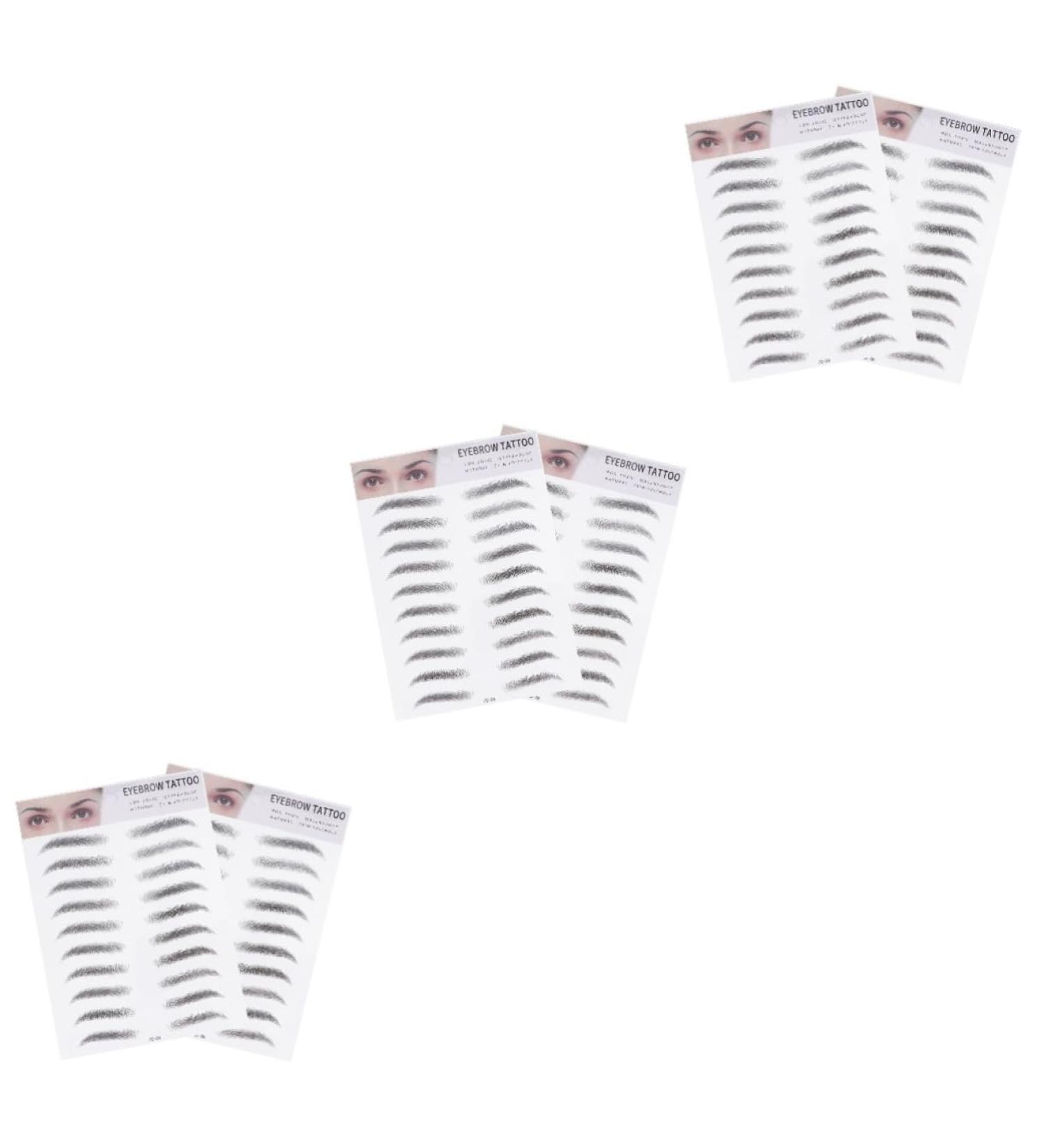 MAGICLULU 6 Pcs 3d Eyebrow Stickers 3d Brow Stickers Eyebrow Hair Natural Eyebrow Sticker 6d Tool Water Proof ze006x3pcs Blackx3pcs - Buy Online on GoSupps.com