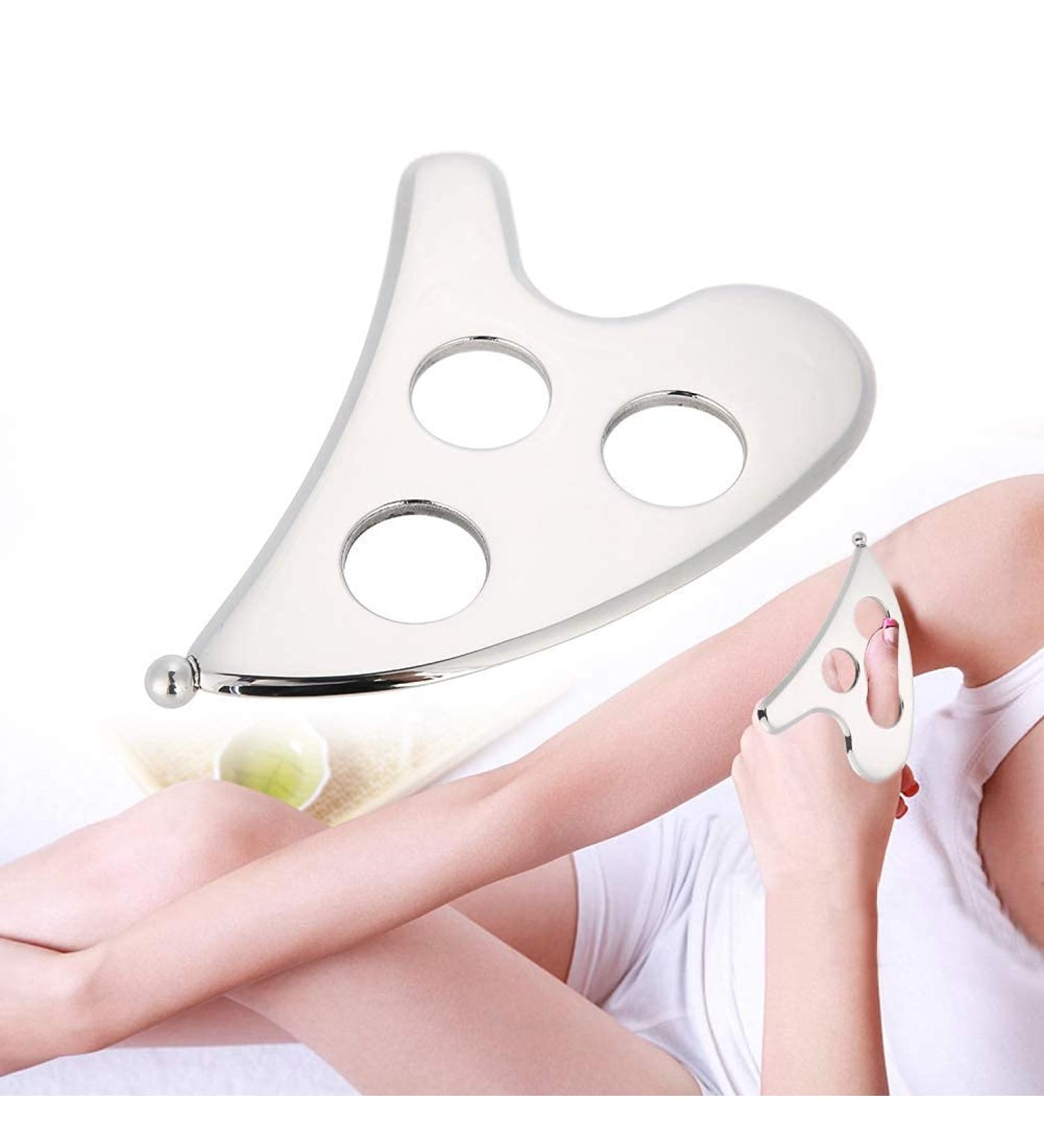 Premium Stainless Steel Gua Sha Tool for Facial & Body Massage - Pain Relief & Slimming Scrapper - Buy Online on GoSupps.com