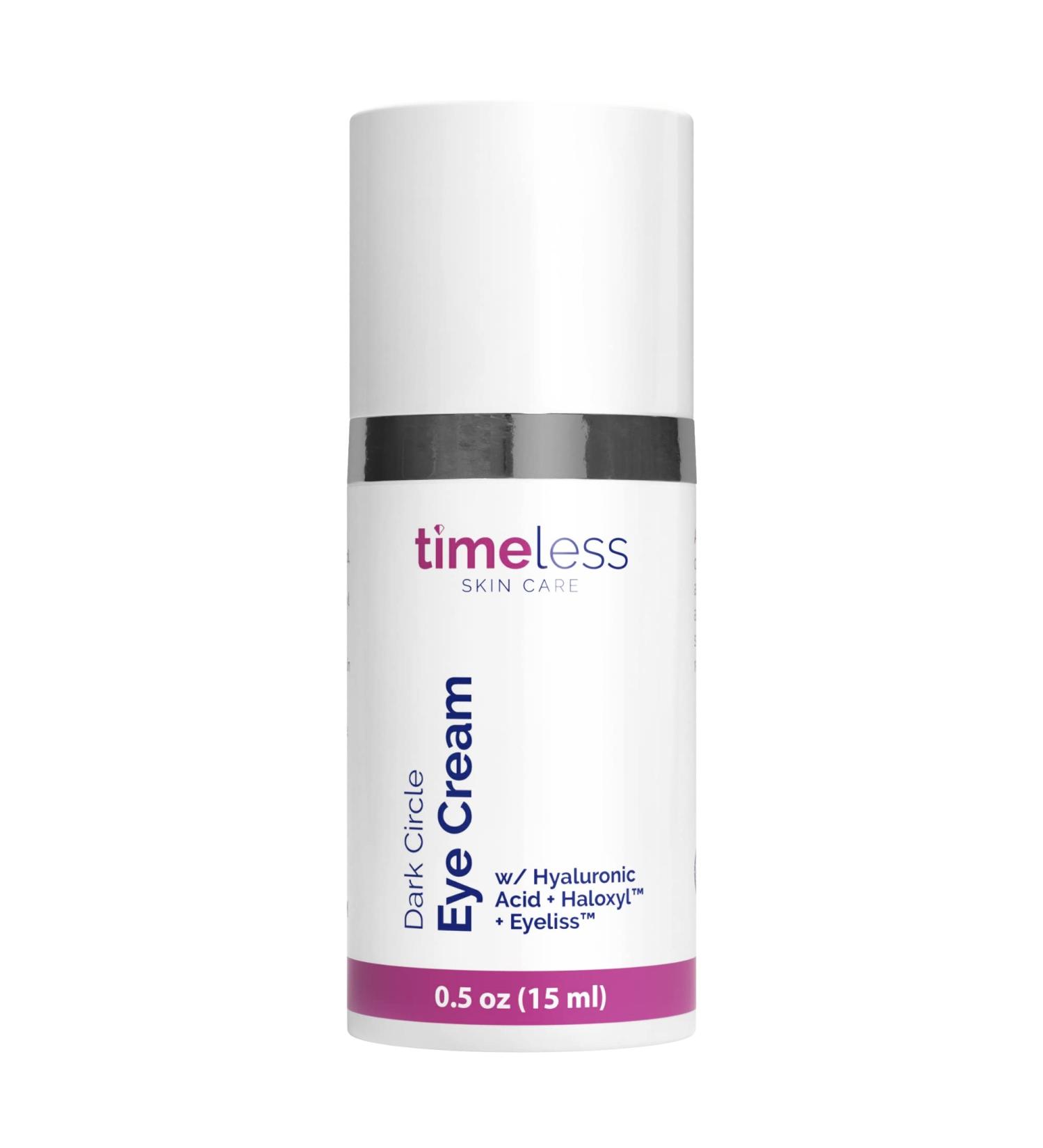 Timeless Skin Care Dark Circle Eye Cream - 0.5 oz - Reduce Puffiness, Dark Circles & Sagging - With Haloxyl & Eyeliss - For All Skin Types - Buy Online on GoSupps.com
