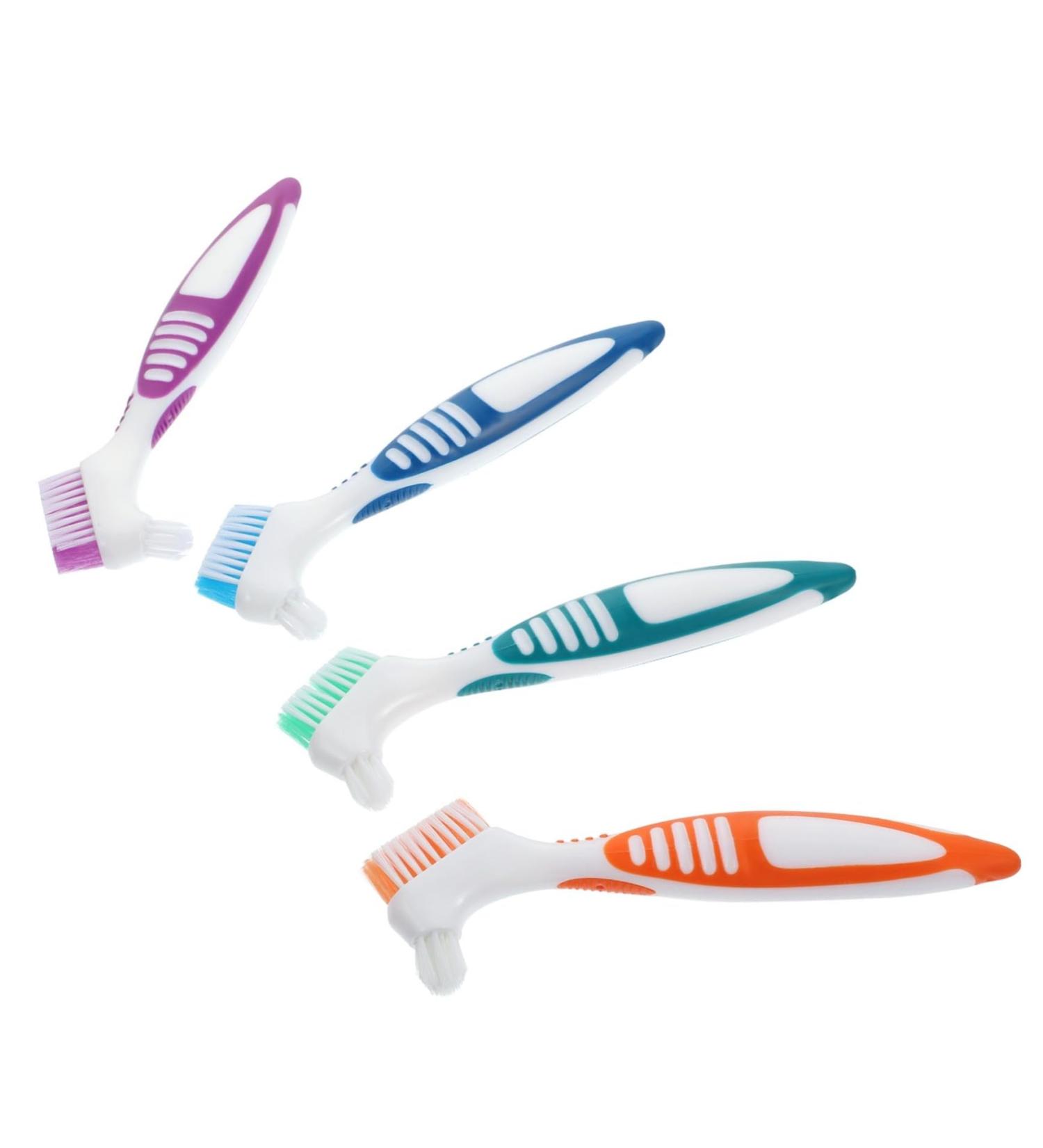 HAPINARY 4pcs Denture Toothbrushes - Double Head PP Material for Effective Cleaning | Buy Internationally - Buy Online on GoSupps.com