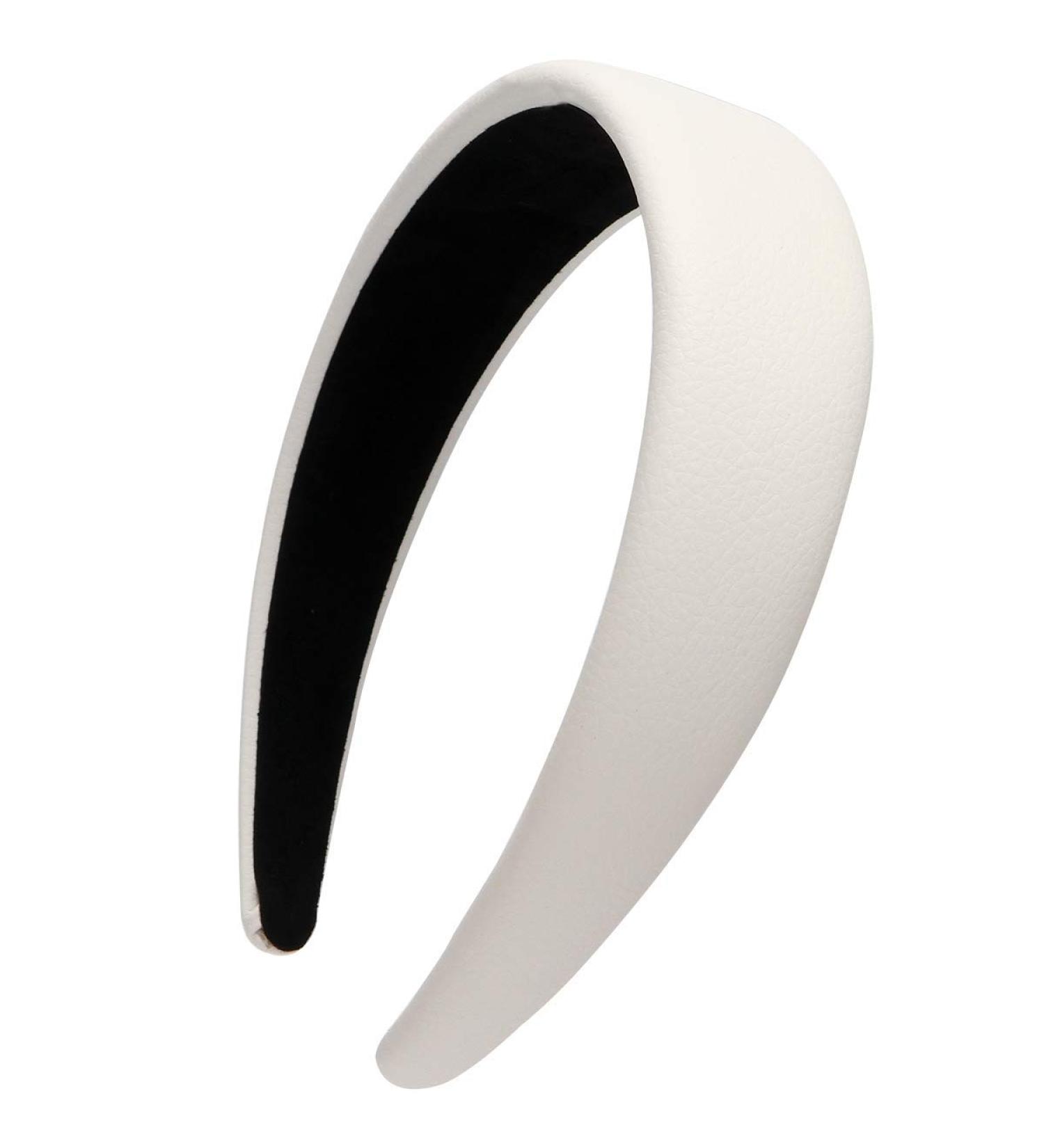 LONEEDY 1.7 Inch White Leather Padded Headband for Women - Buy Online on GoSupps.com