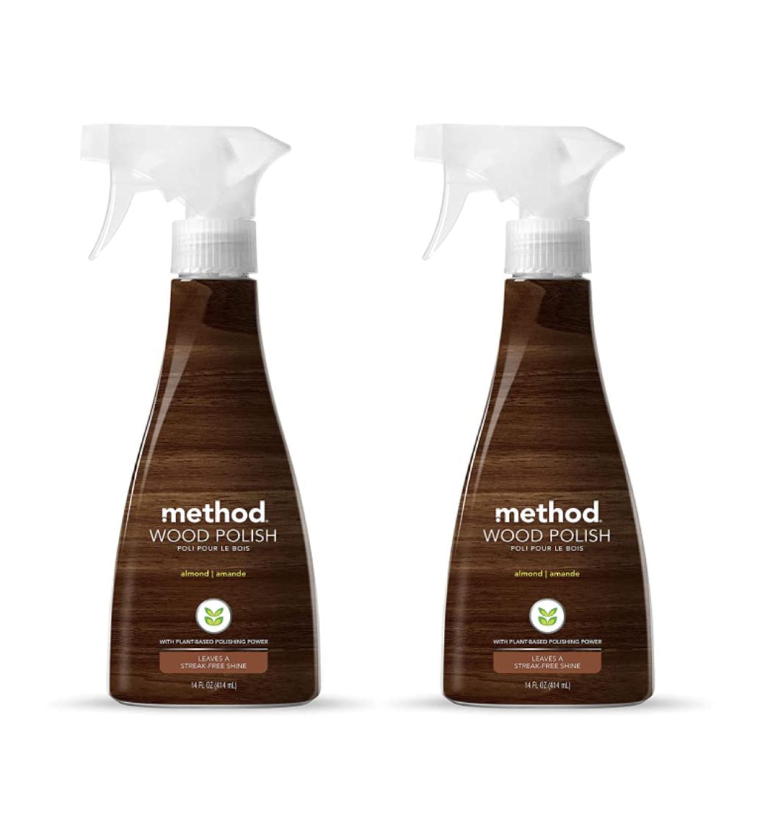 Method Wood Polish Almond 14oz (2 Pack) - Natural Wood Cleaner for Shine and Protection - Buy Online on GoSupps.com
